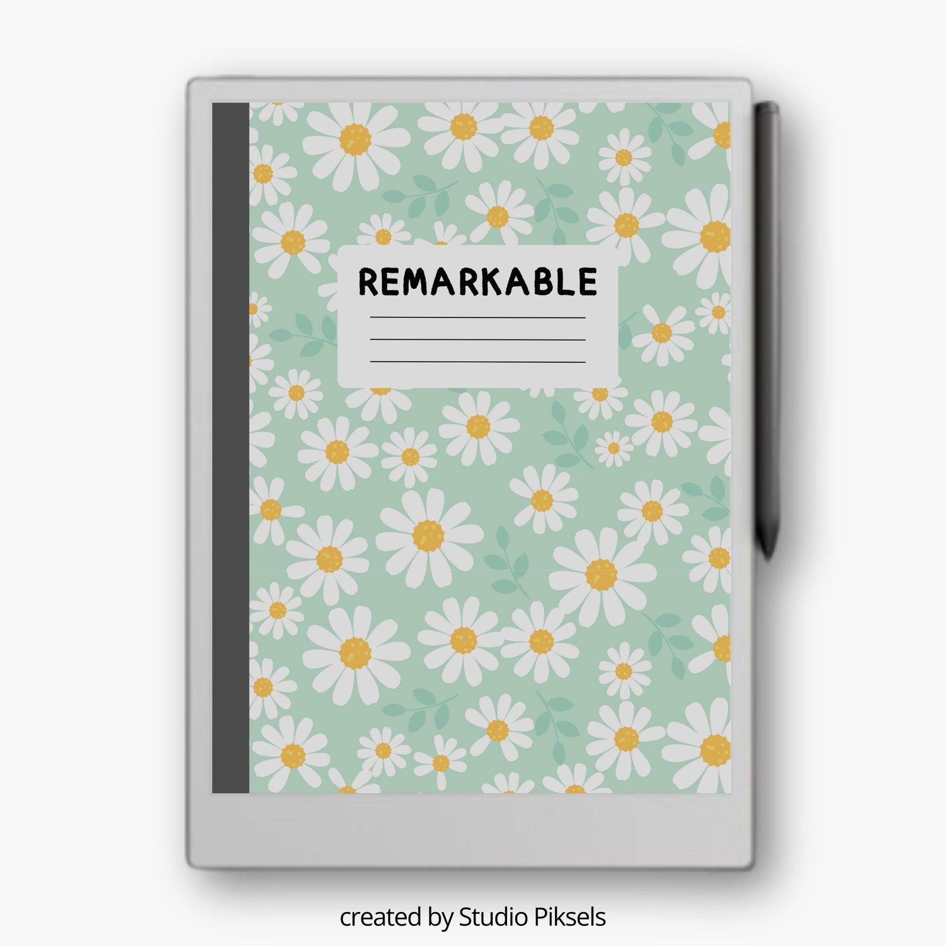Sleep Screen for reMarkable Paper Pro With Daisy Design