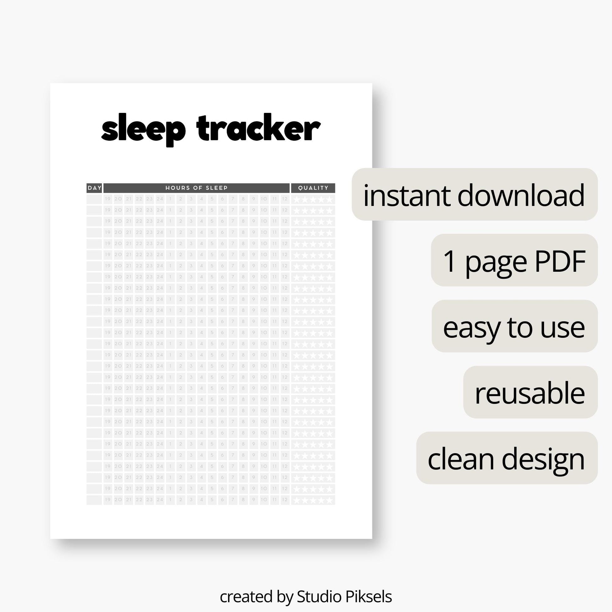 Sleep Tracker Template
