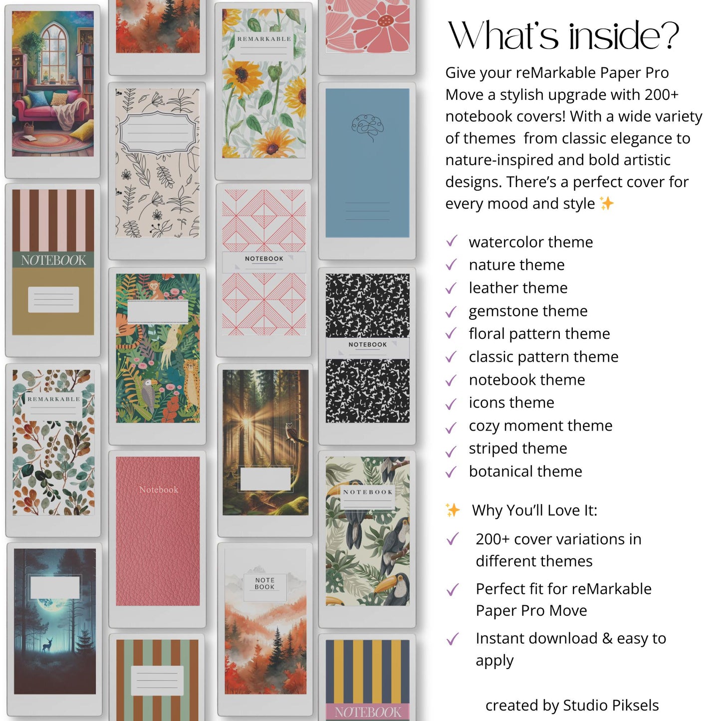 Ultimate Notebook Cover Mega Bundle for reMarkable Paper Pro Move