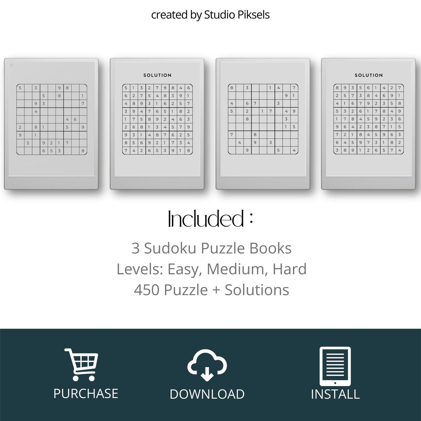 Sudoku Puzzle Book Bundle for reMarkable