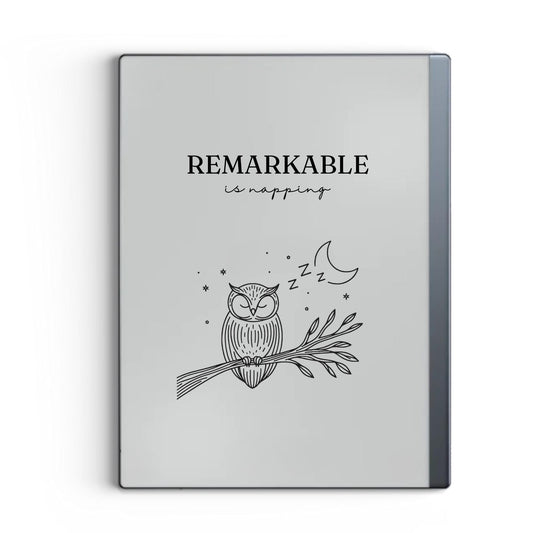 Sleep Screen for reMarkable Napping Owl