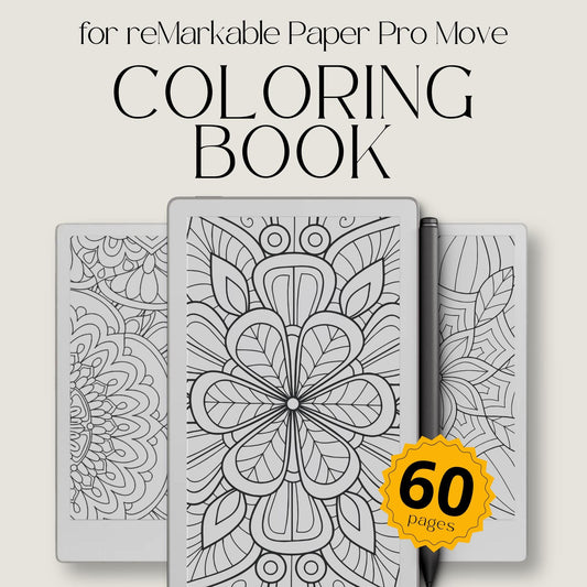 Mandala Coloring Book for reMarkable Paper Pro Move