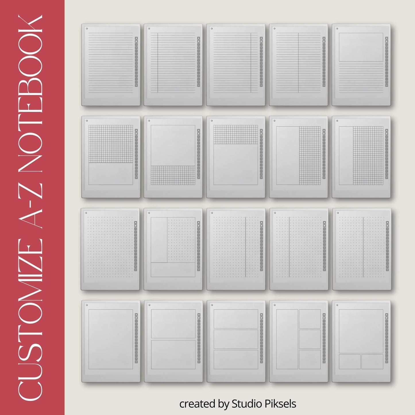 Unlimited A–Z Notebook for reMarkable Paper Pro