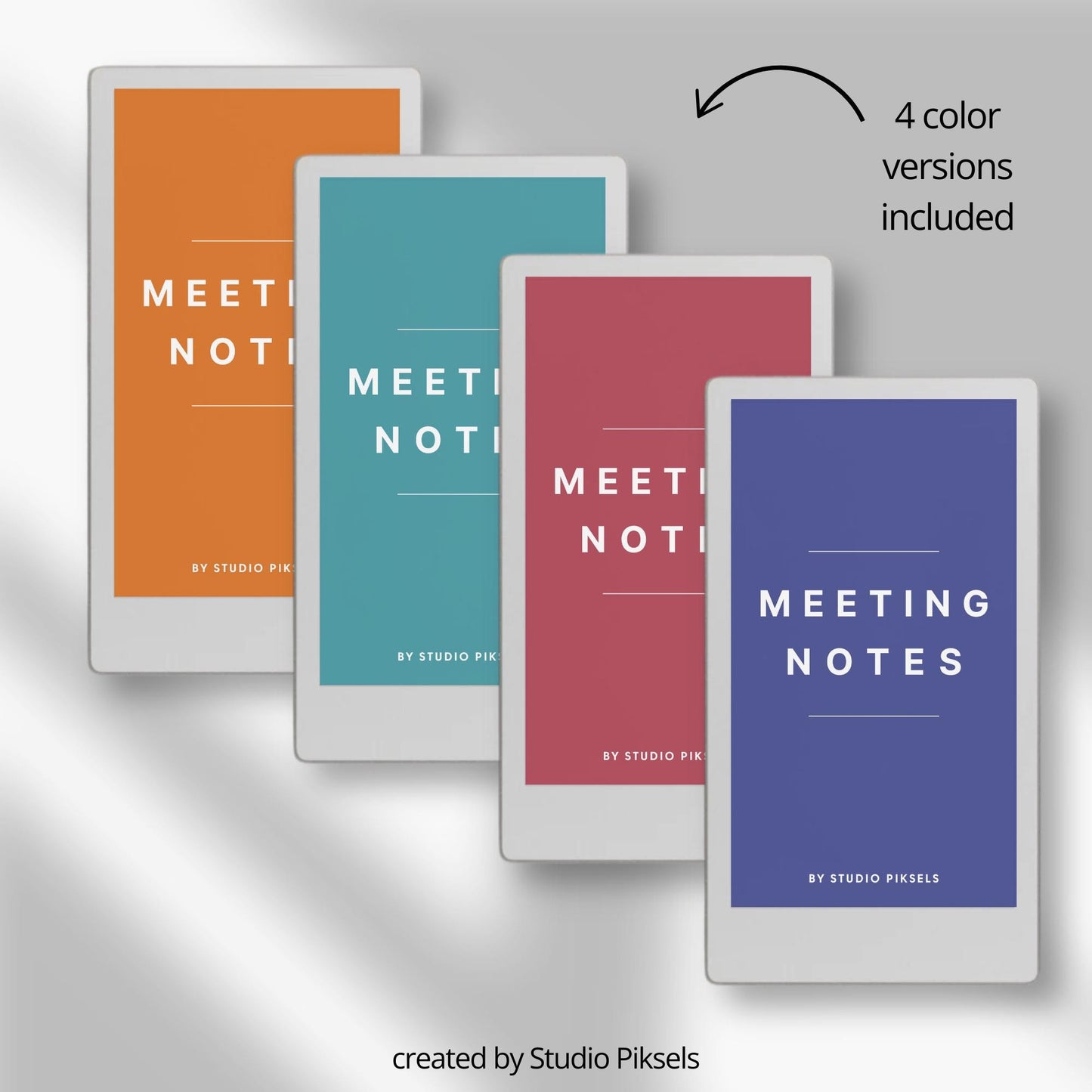 Hyperlinked Meeting Minutes Notebook for reMarkable Paper Pro Move