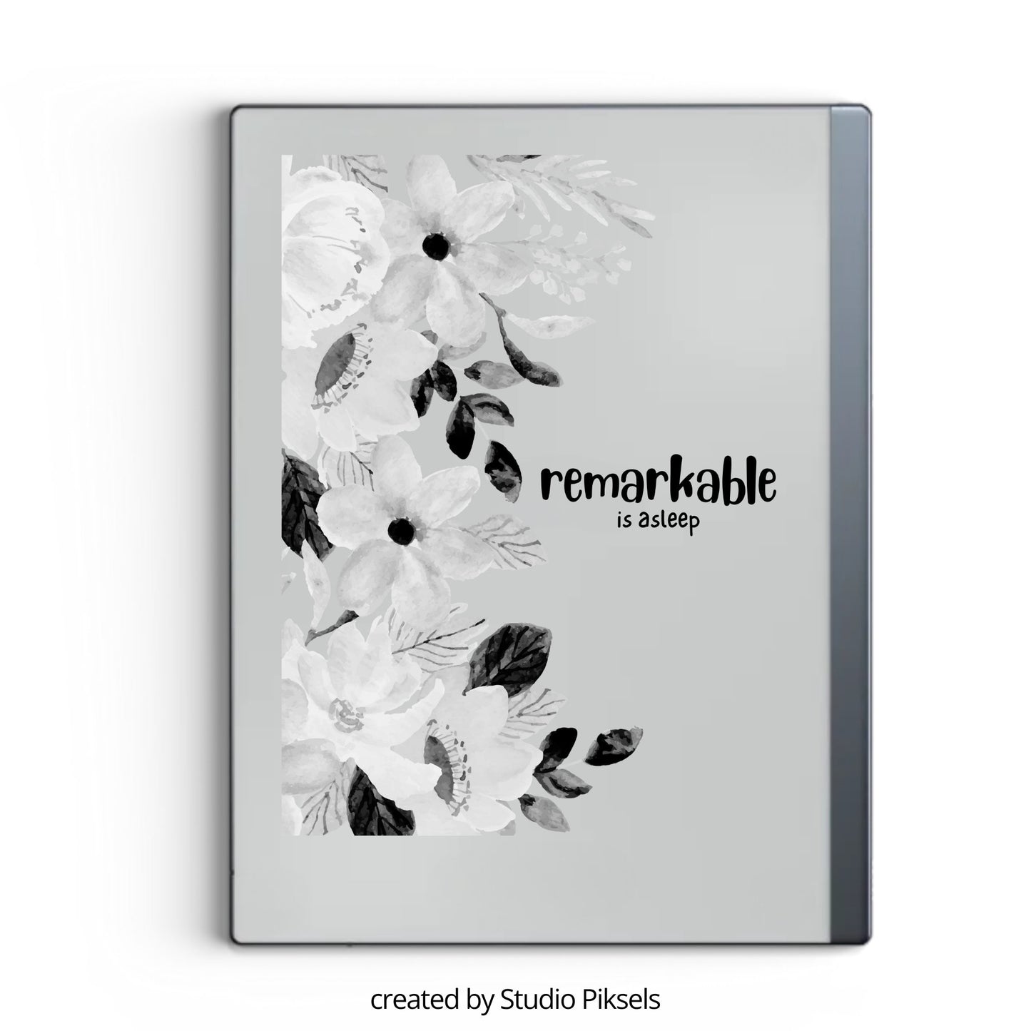 Aquarel botanical sleep screen for reMarkable 2 and reMarkable Paper Pure with elegant watercolor botanical artwork in PNG and PDF format 