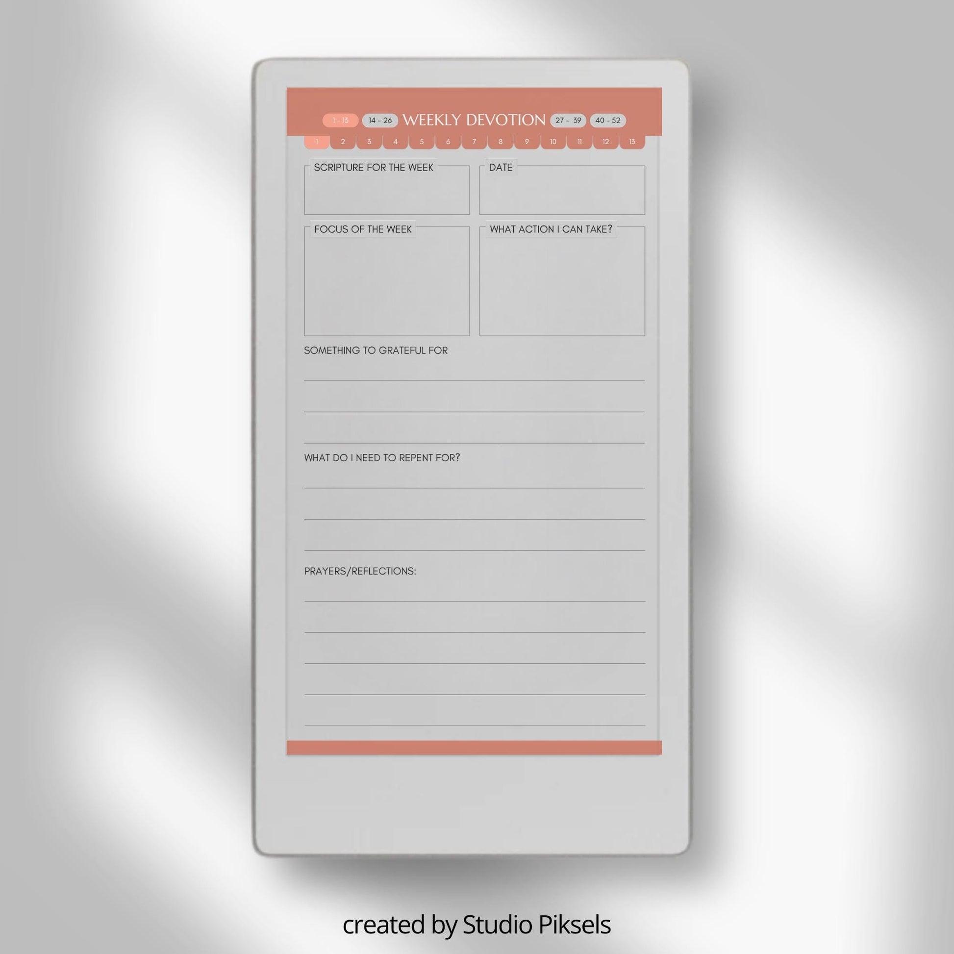 Bible study journal bundle for reMarkable Paper Pro Move with hyperlinked spiritual journals.