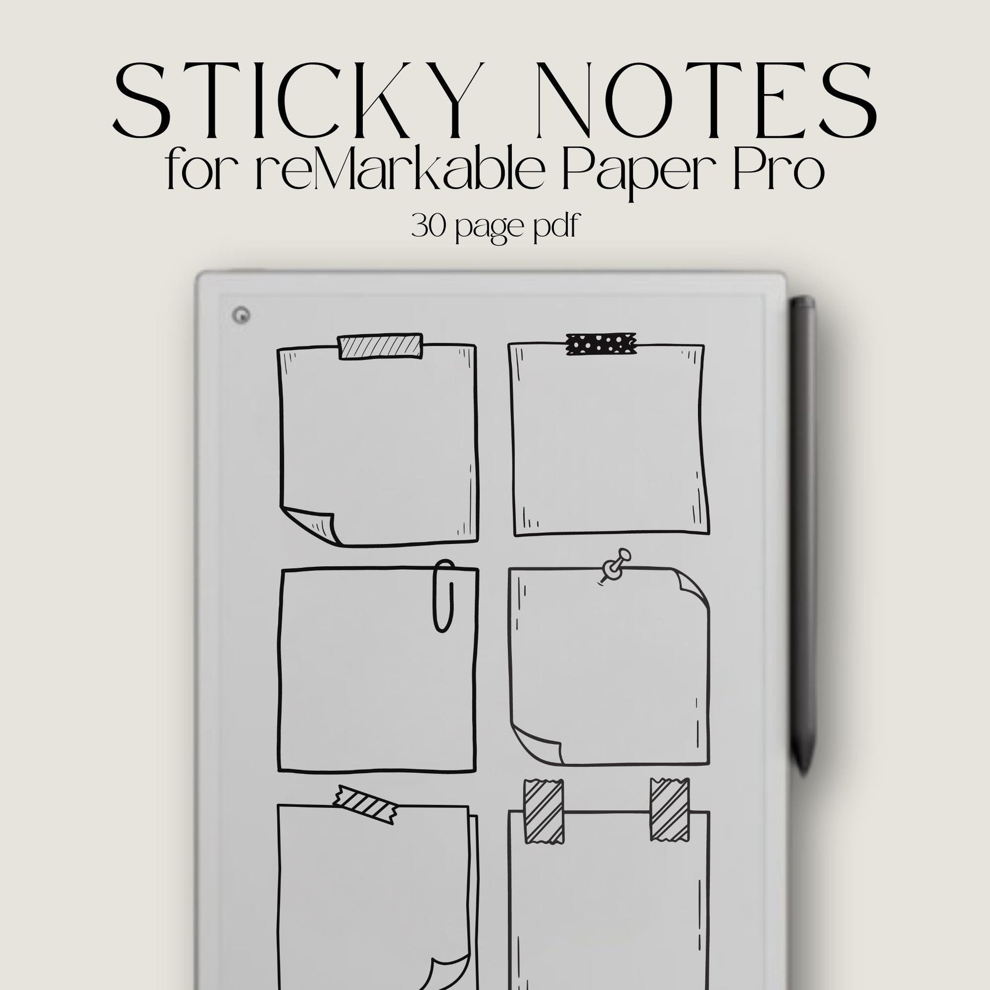 Sticky Notes for reMarkable Paper Pro