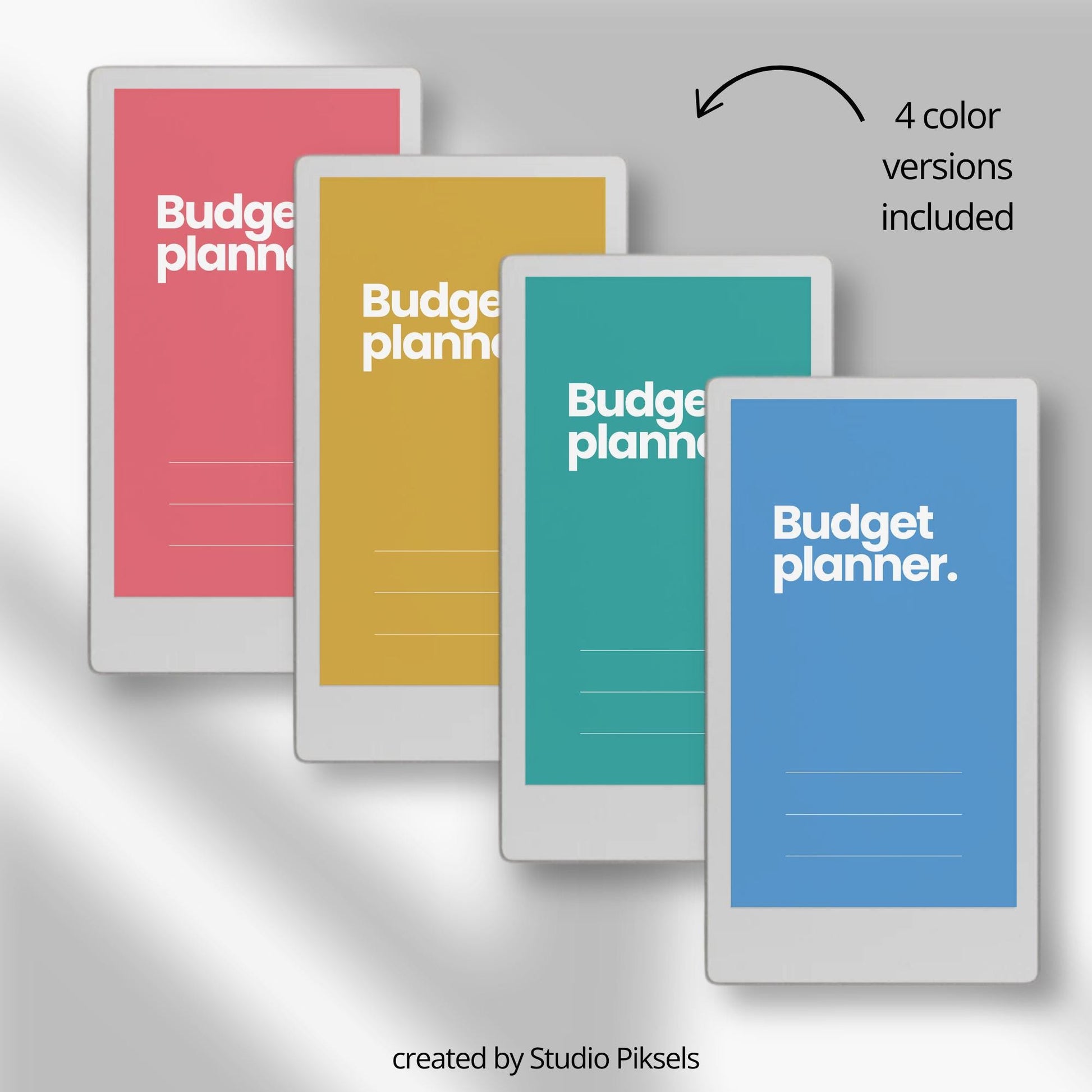 Budget planner for reMarkable Paper Pro Move with hyperlinked sections.