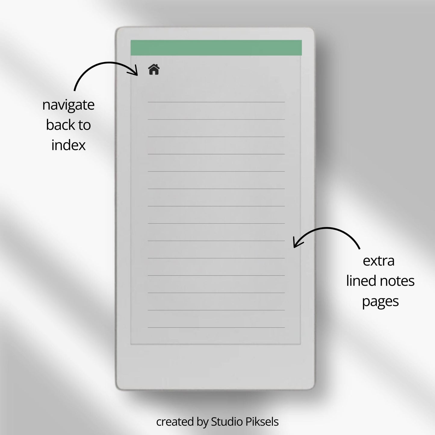 Organize daily tasks using a hyperlinked checklist notebook on reMarkable Paper Pro Move.