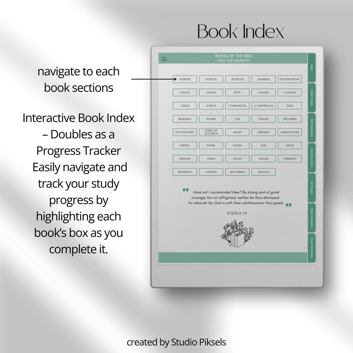 Custom Bible study journal for reMarkable Paper Pro with hyperlinked study templates.