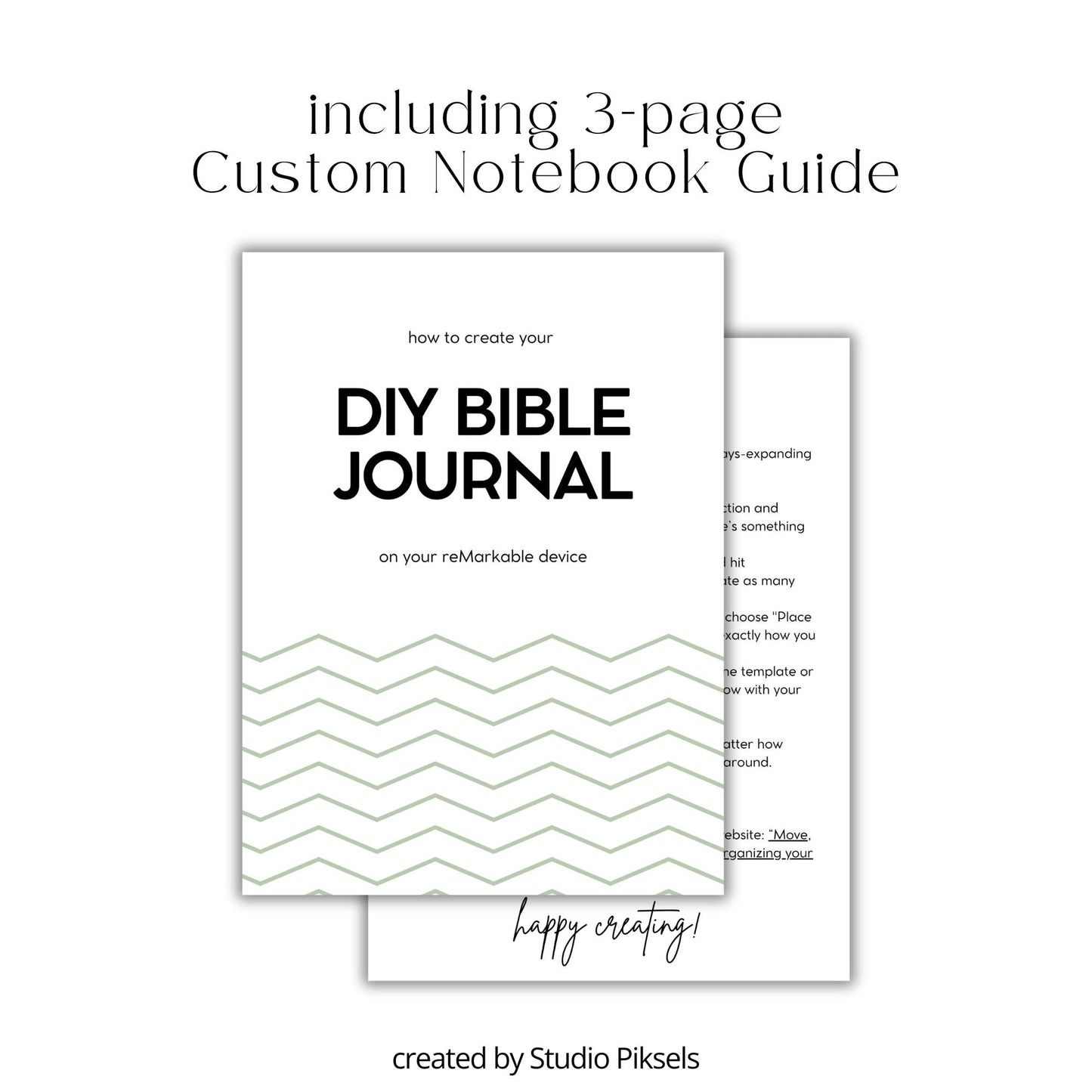 Custom Bible study journal for reMarkable Paper Pro with hyperlinked study templates.