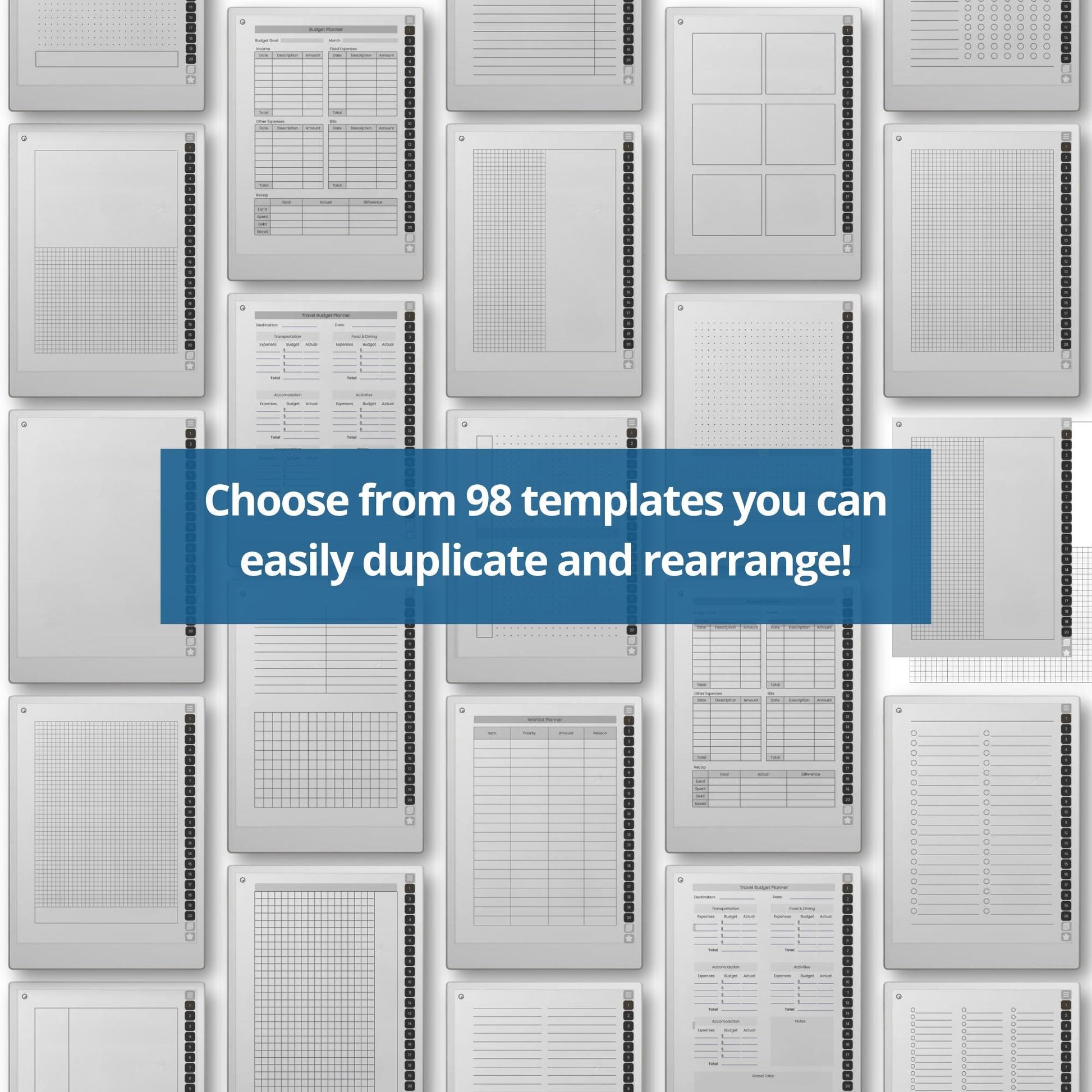 Build a custom infinite digital notebook using hyperlinked templates on reMarkable Paper Pro.