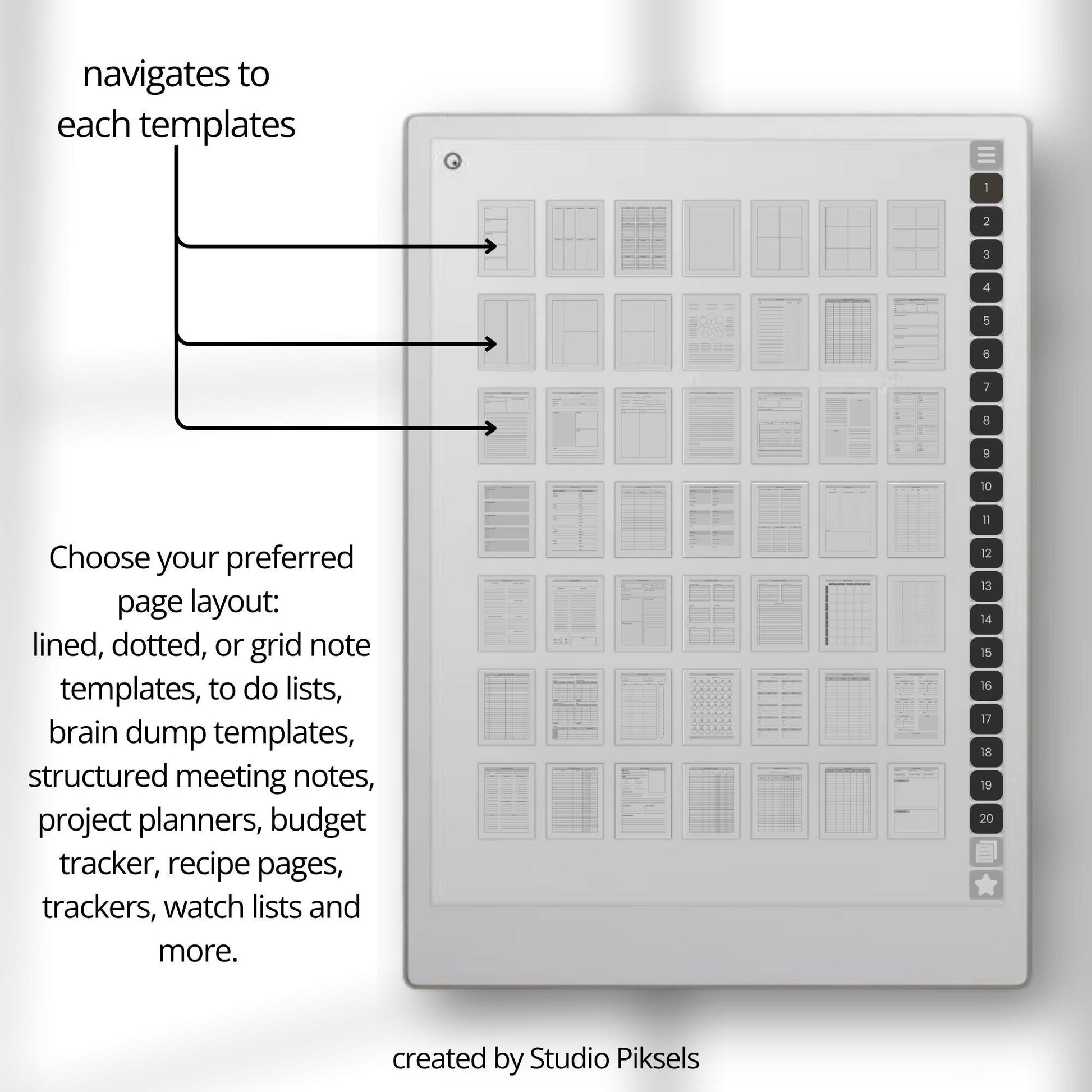 Build a custom infinite digital notebook using hyperlinked templates on reMarkable Paper Pro.