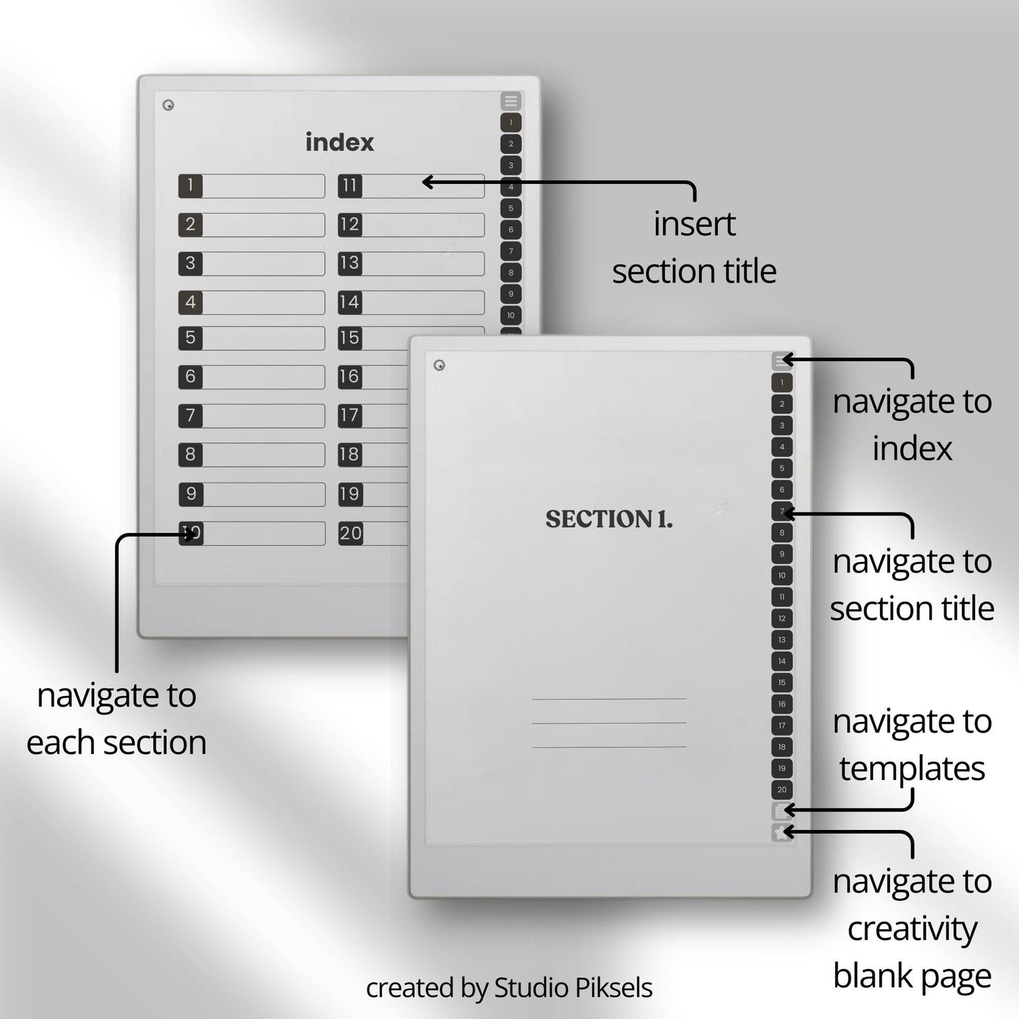 Build a custom infinite digital notebook using hyperlinked templates on reMarkable Paper Pro.