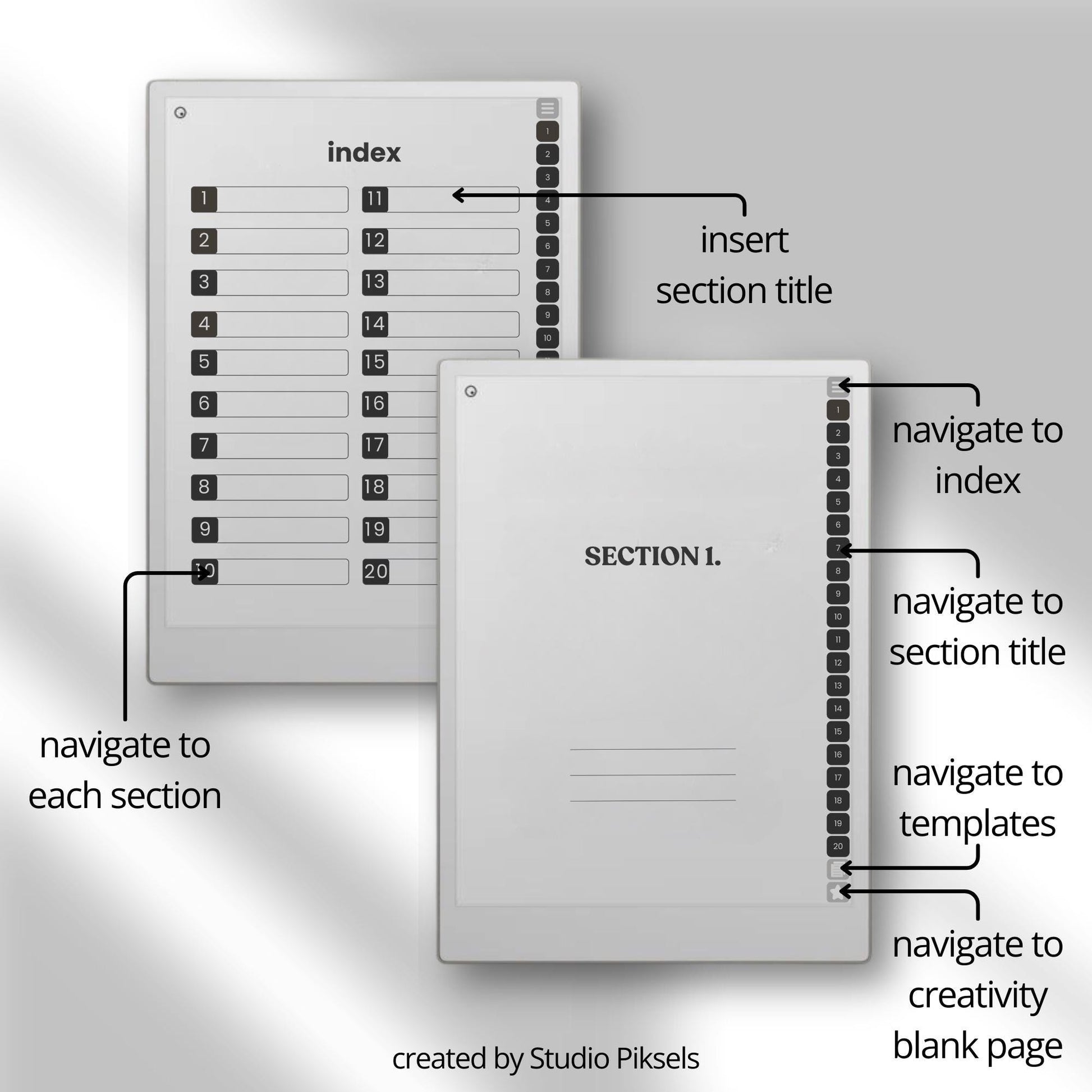 Build a custom infinite digital notebook using hyperlinked templates on reMarkable Paper Pro.