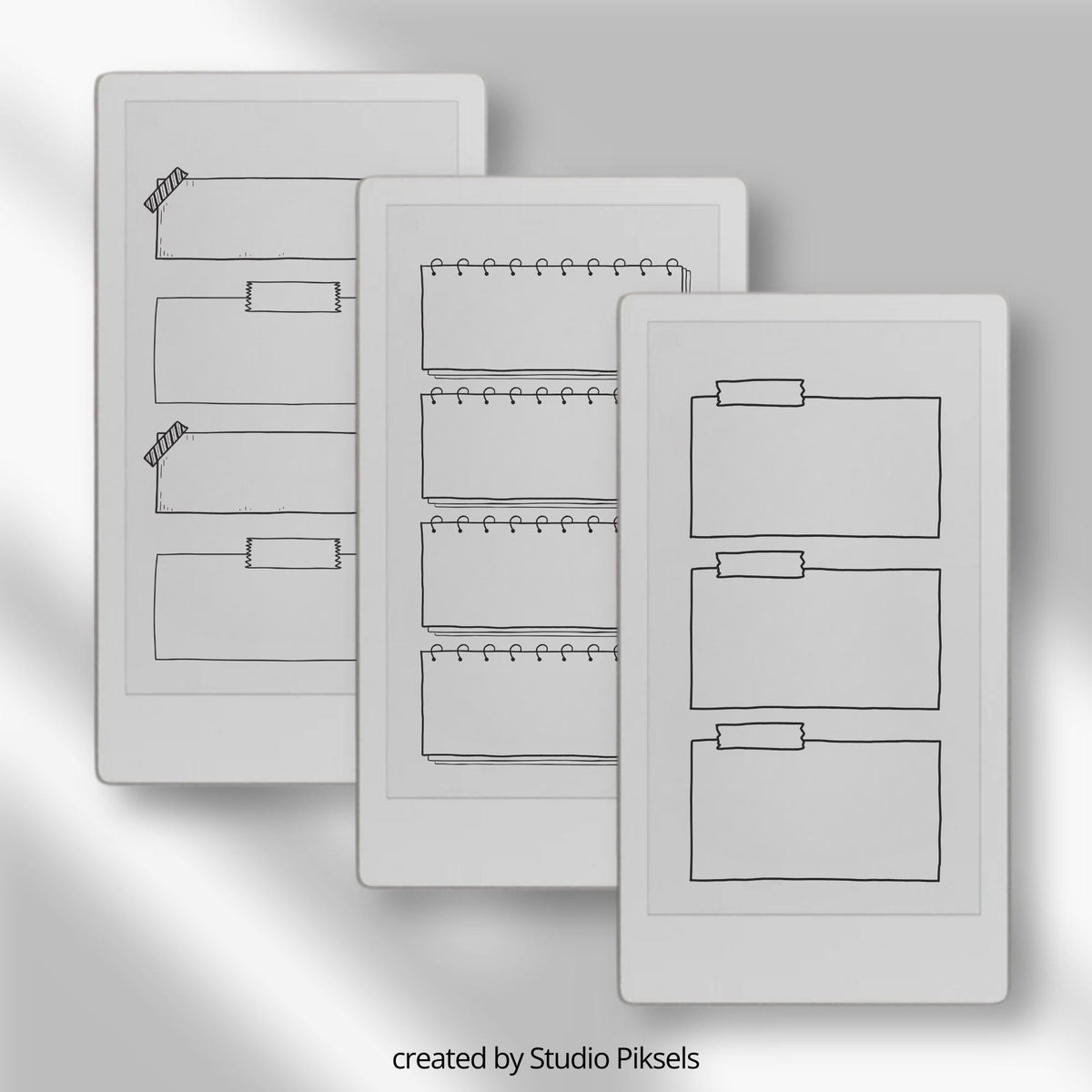 Doodle Sticky Notes bundle for reMarkable Paper Pro Move featuring six digital memo notebooks with reusable doodle, checklist, and sticky note layouts.