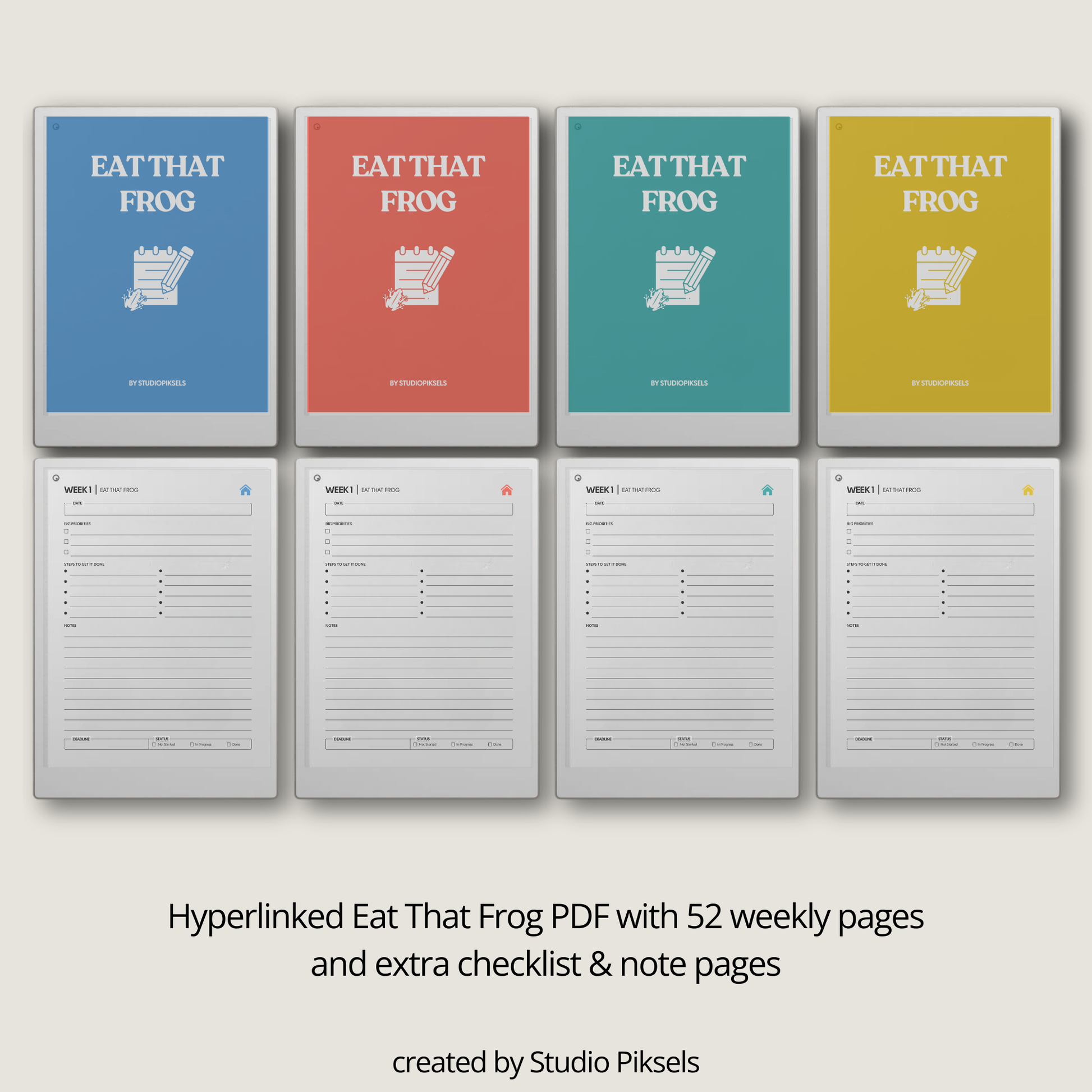 Eat That Frog Focus Planner for reMarkable Paper Pro