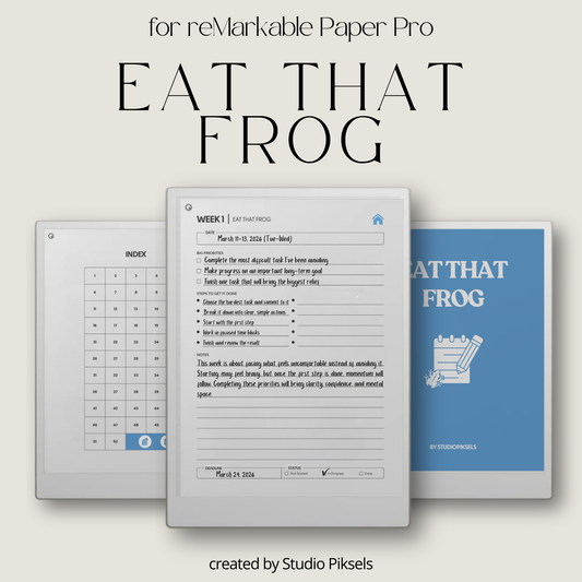 Eat That Frog Focus Planner for reMarkable Paper Pro