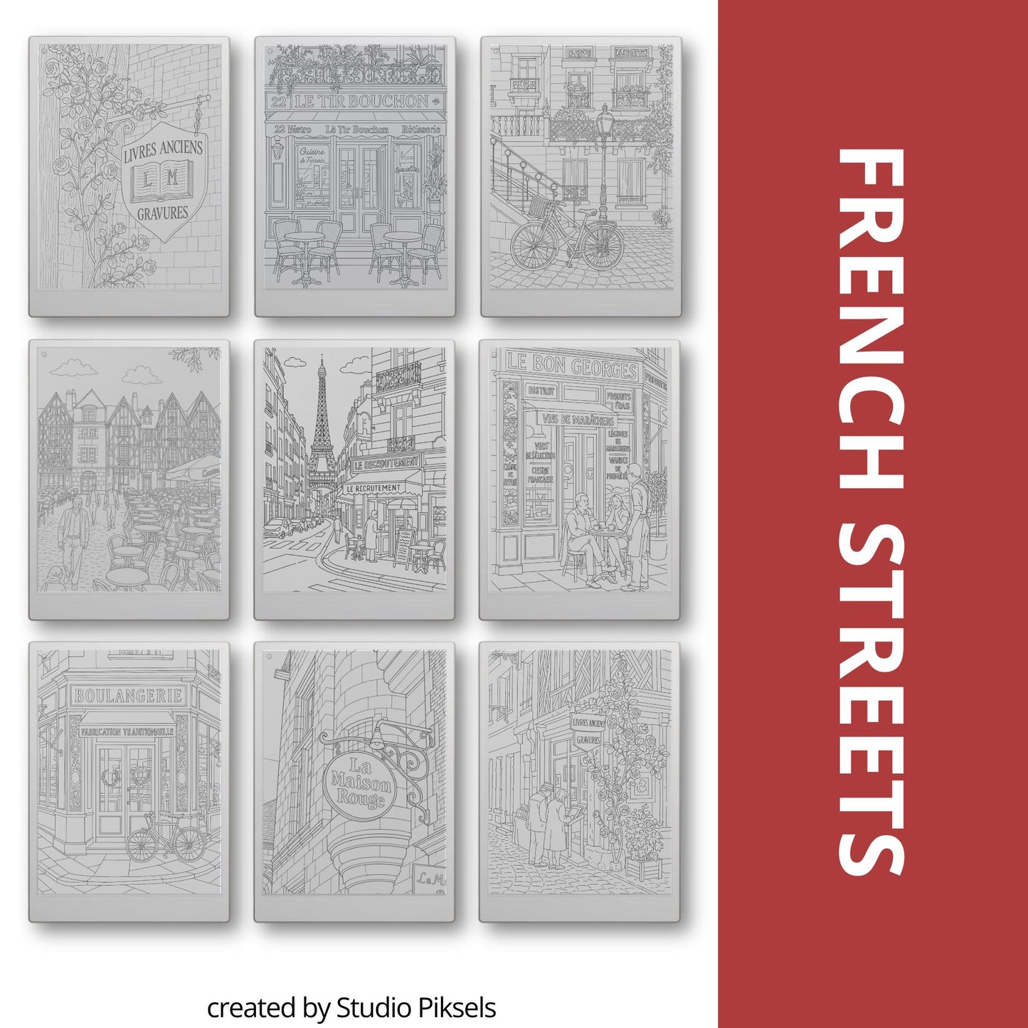 Trace your way through Europe with this calming Tracing Book Bundle, created especially for reMarkable. Inspired by real streets, villages, and coastal towns.