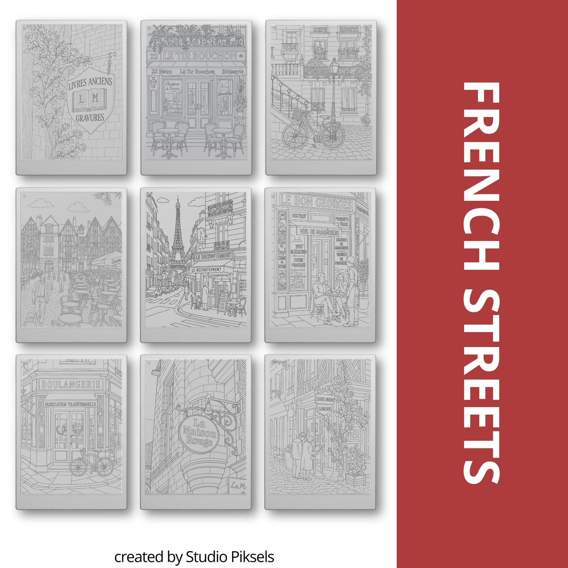 Trace your way through Europe with this calming Tracing Book Bundle, created especially for reMarkable. Inspired by real streets, villages, and coastal towns.