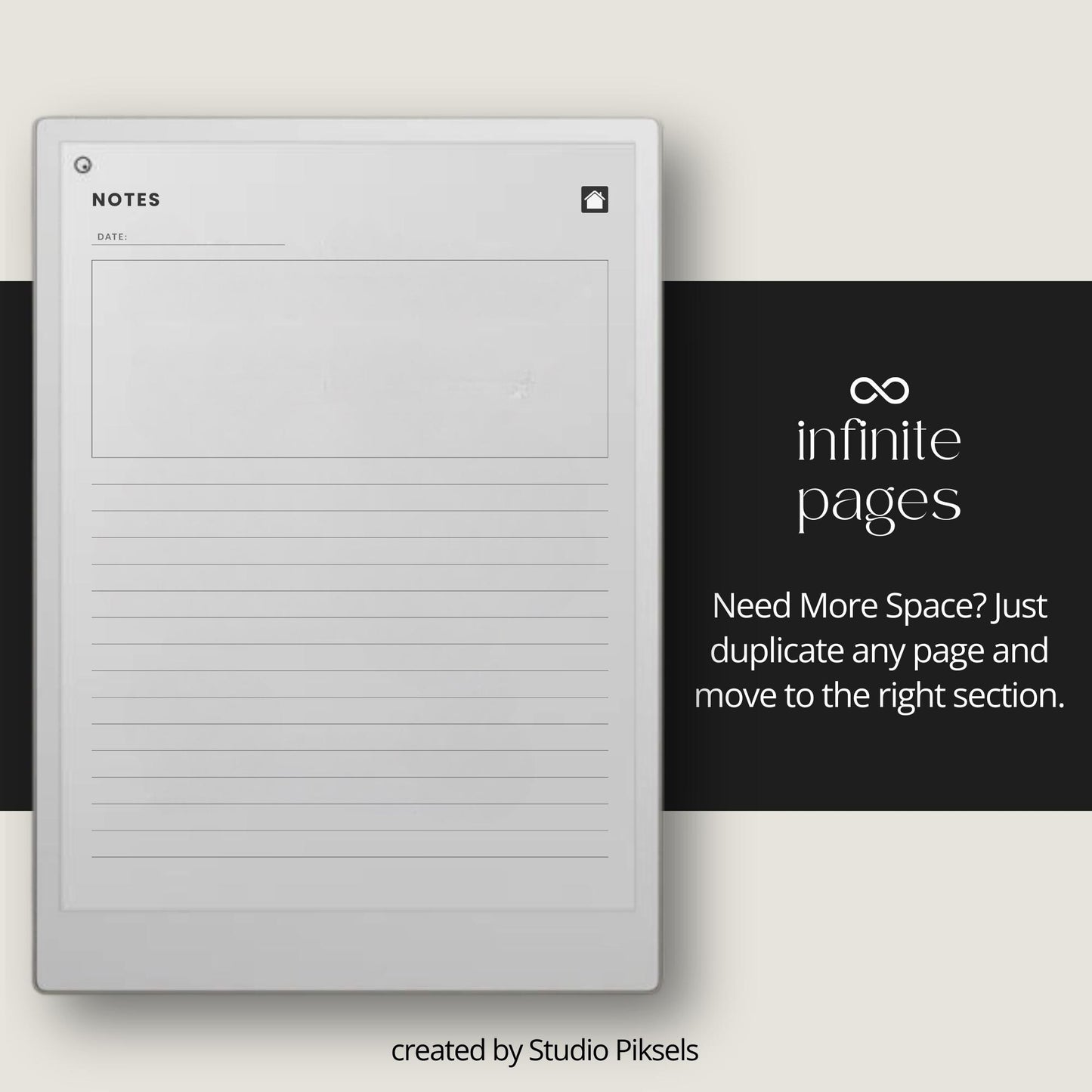 Fitness and health planner for reMarkable Paper Pro with hyperlinked trackers.