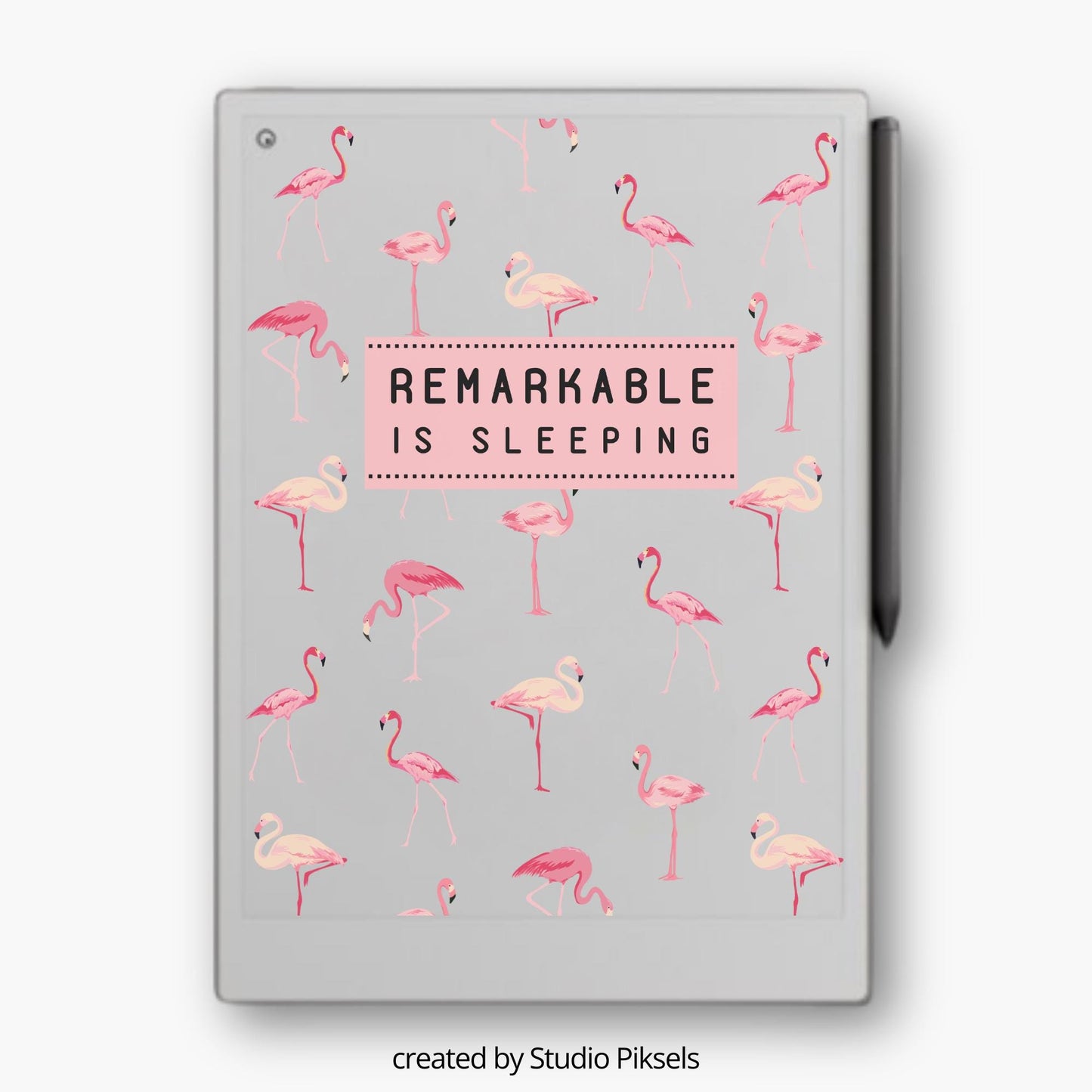 Sleep Screen for reMarkable Paper Pro With Flamingo Design