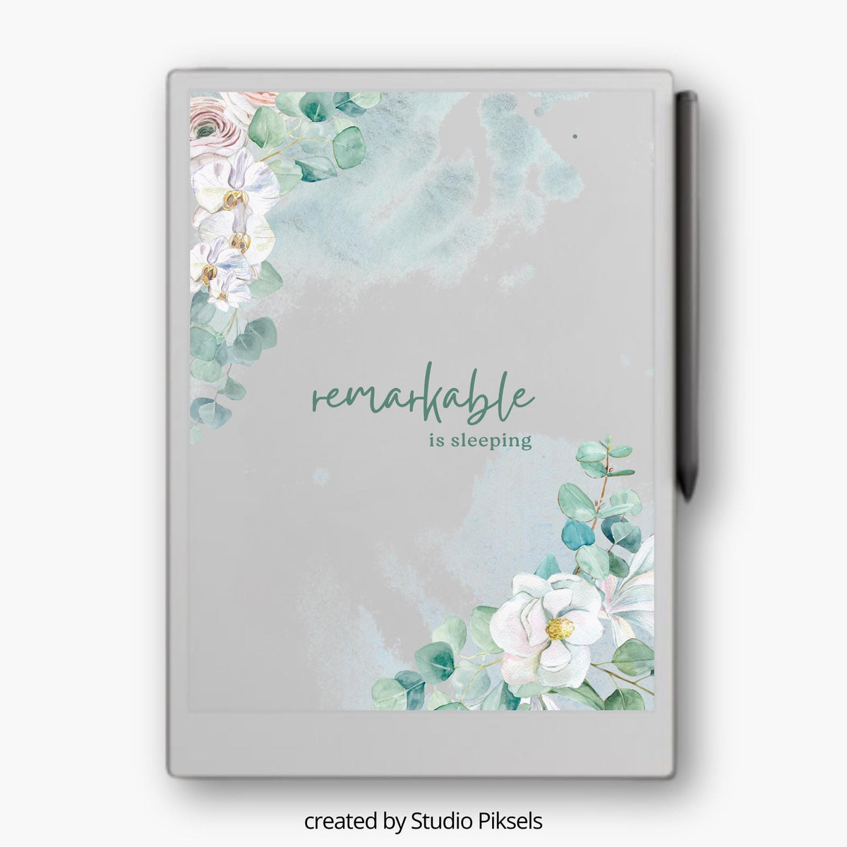 Sleep Screen for reMarkable Paper Pro With Flower Design