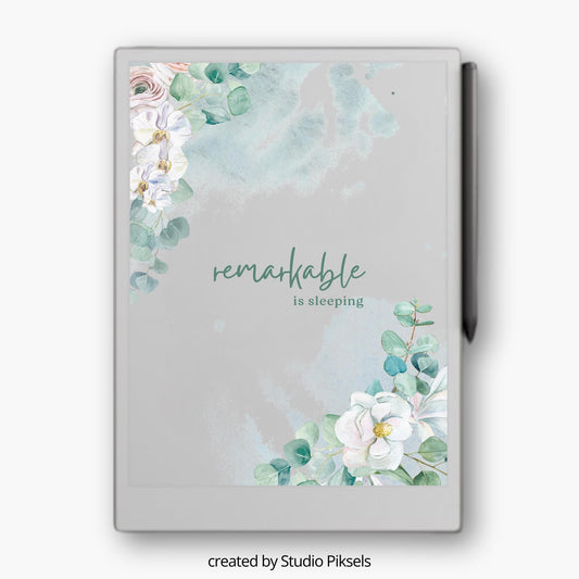 Sleep Screen for reMarkable Paper Pro With Flower Design