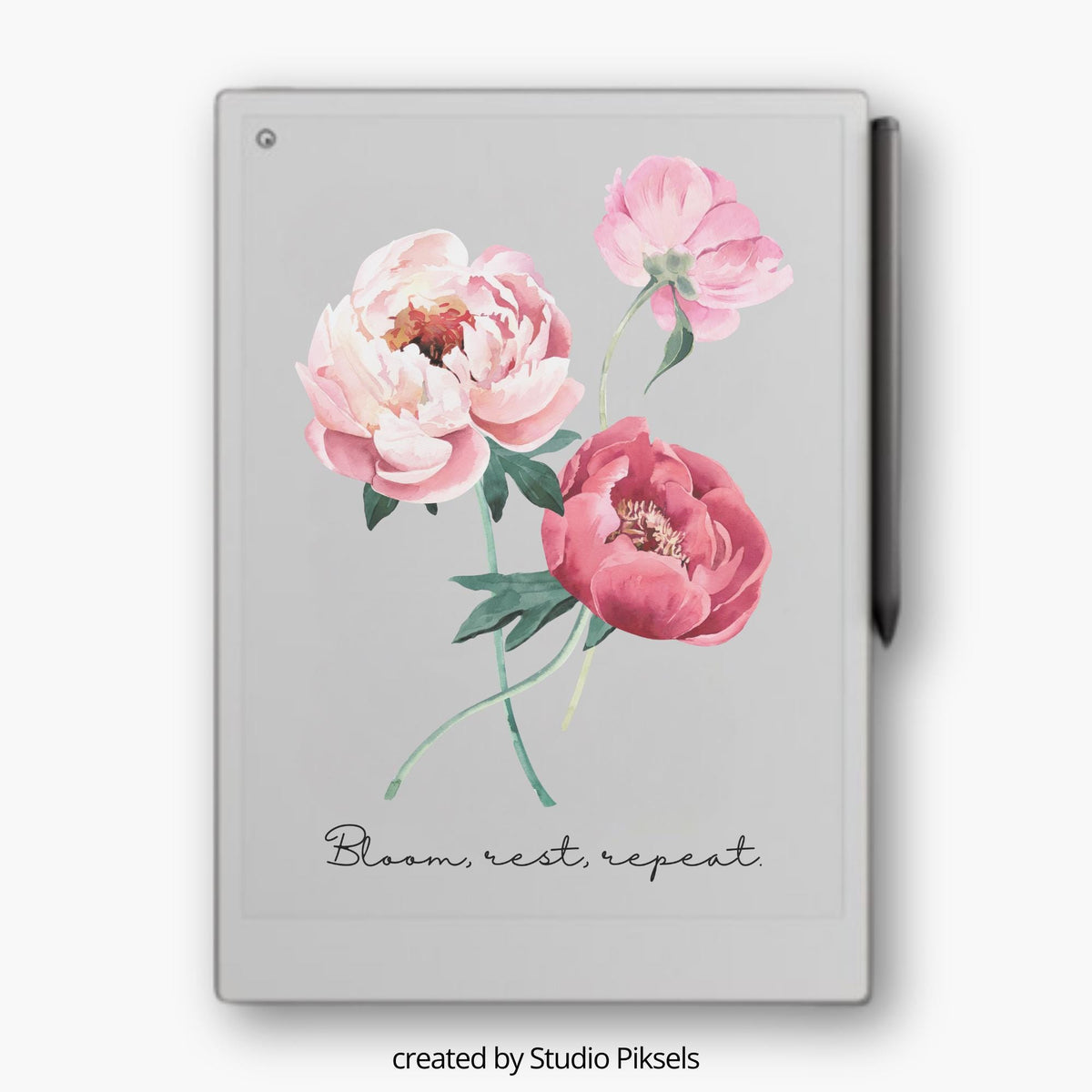 Sleep Screen for reMarkable Paper Pro With Roses