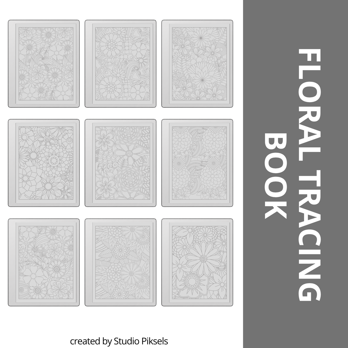 Explore detailed floral patterns with this tracing book designed for reMarkable 1, 2, and Paper Pure. Each page features clean line art for a calm and focused tracing experience.
