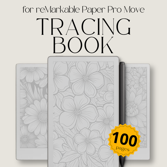 Flower Patterns Tracing Book for reMarkable Paper Pro Move