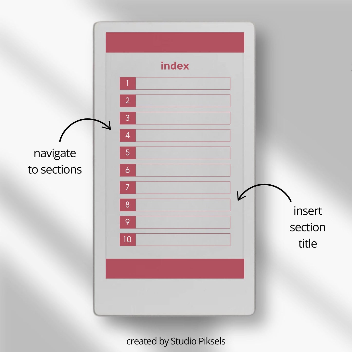 Hyperlinked gratitude journal for reMarkable Paper Pro Move.
