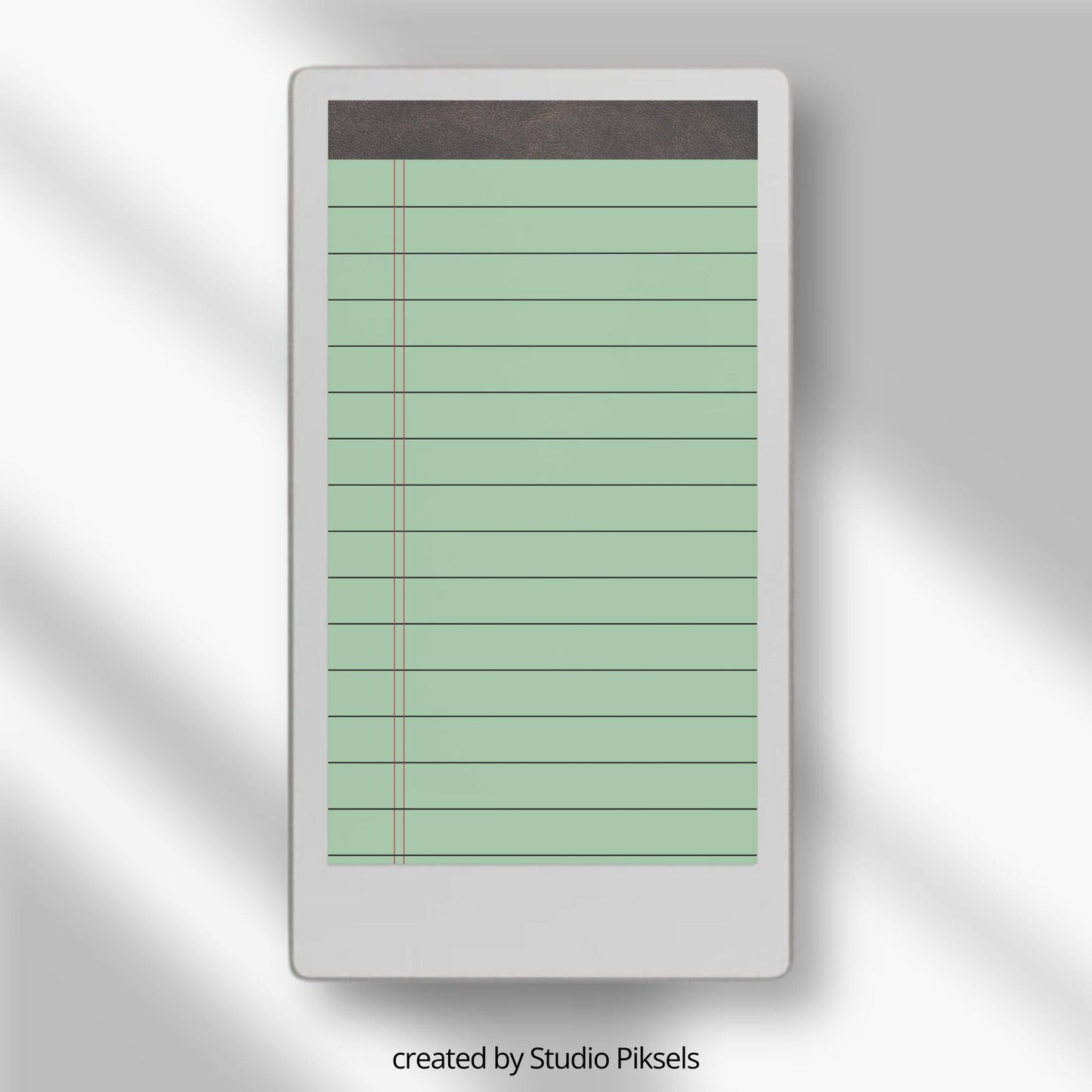 Green legal pad notebook for reMarkable Paper Pro with lined pages.