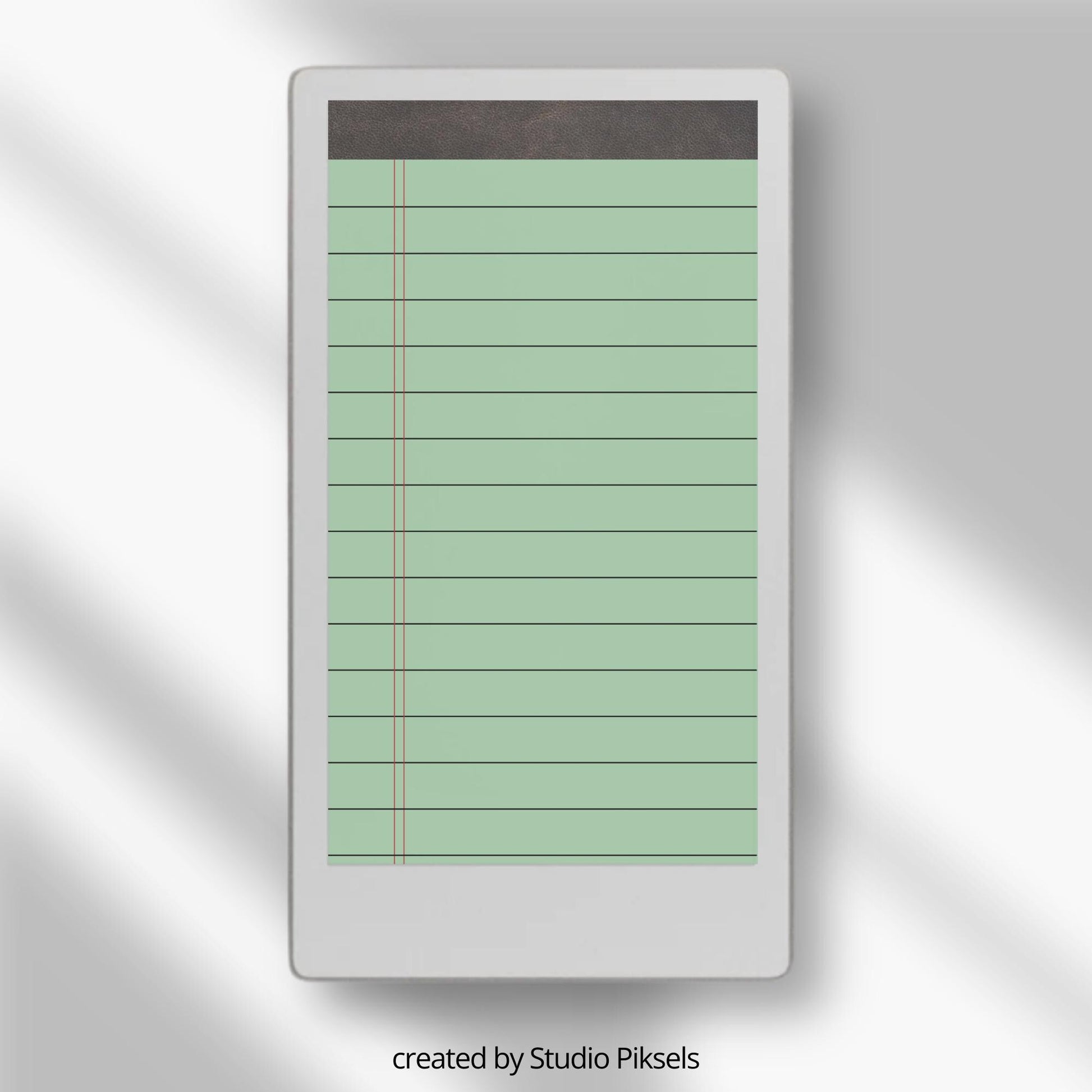Green legal pad notebook for reMarkable Paper Pro with lined pages.