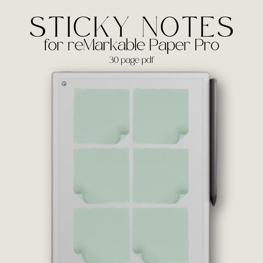 Green Sticky Notes for reMarkable Paper Pro