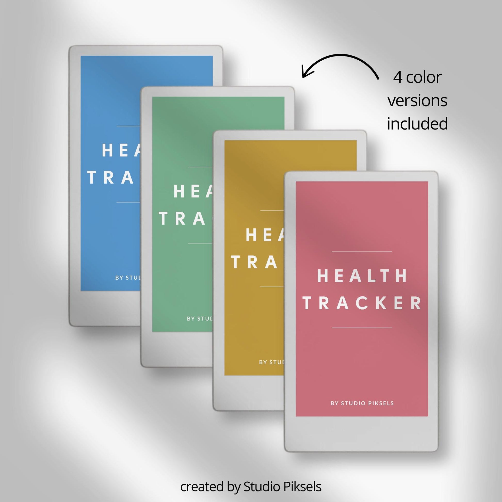 Health tracker for reMarkable Paper Pro Move with hyperlinked sections.