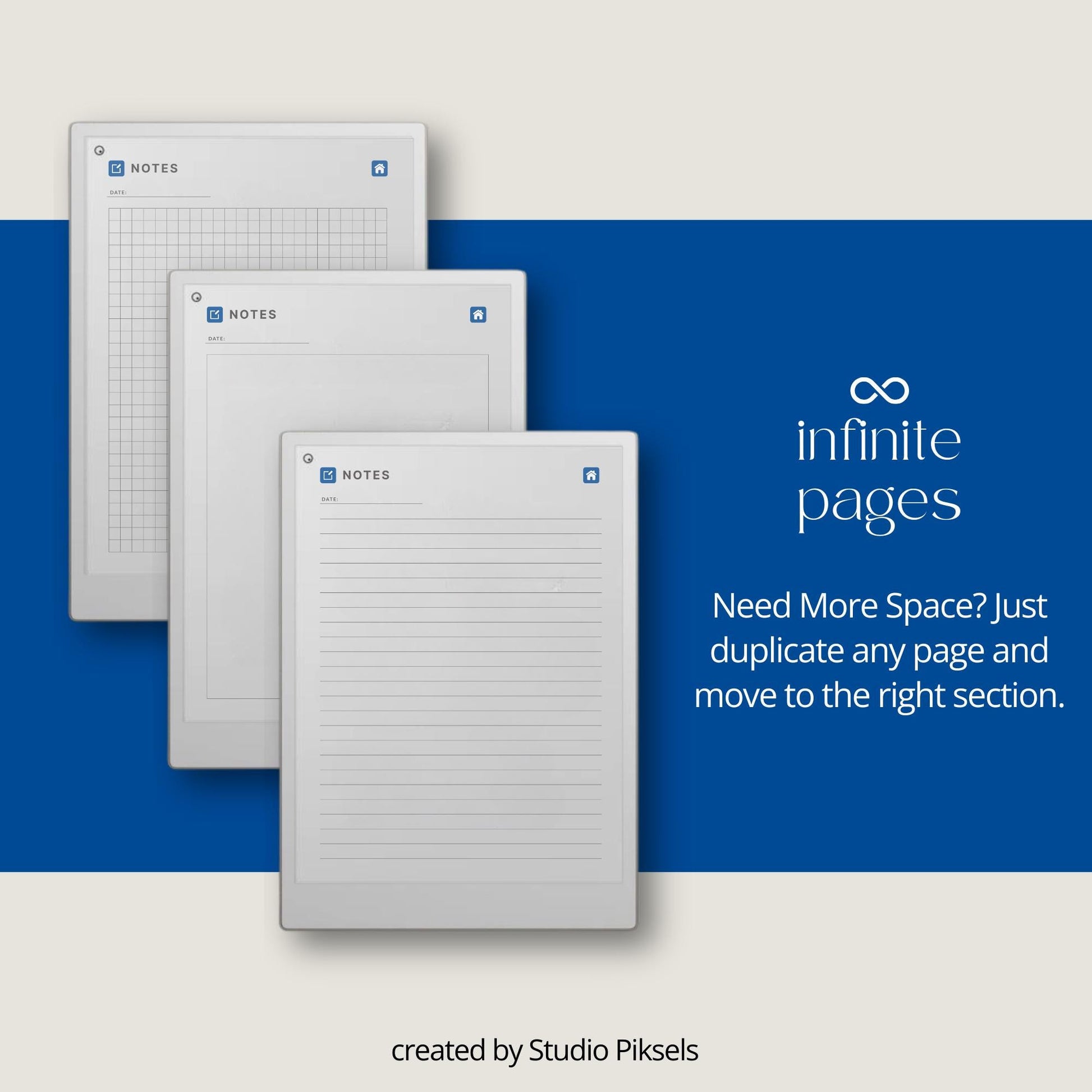 Capture and organize ideas using a hyperlinked idea planner on reMarkable Paper Pro.