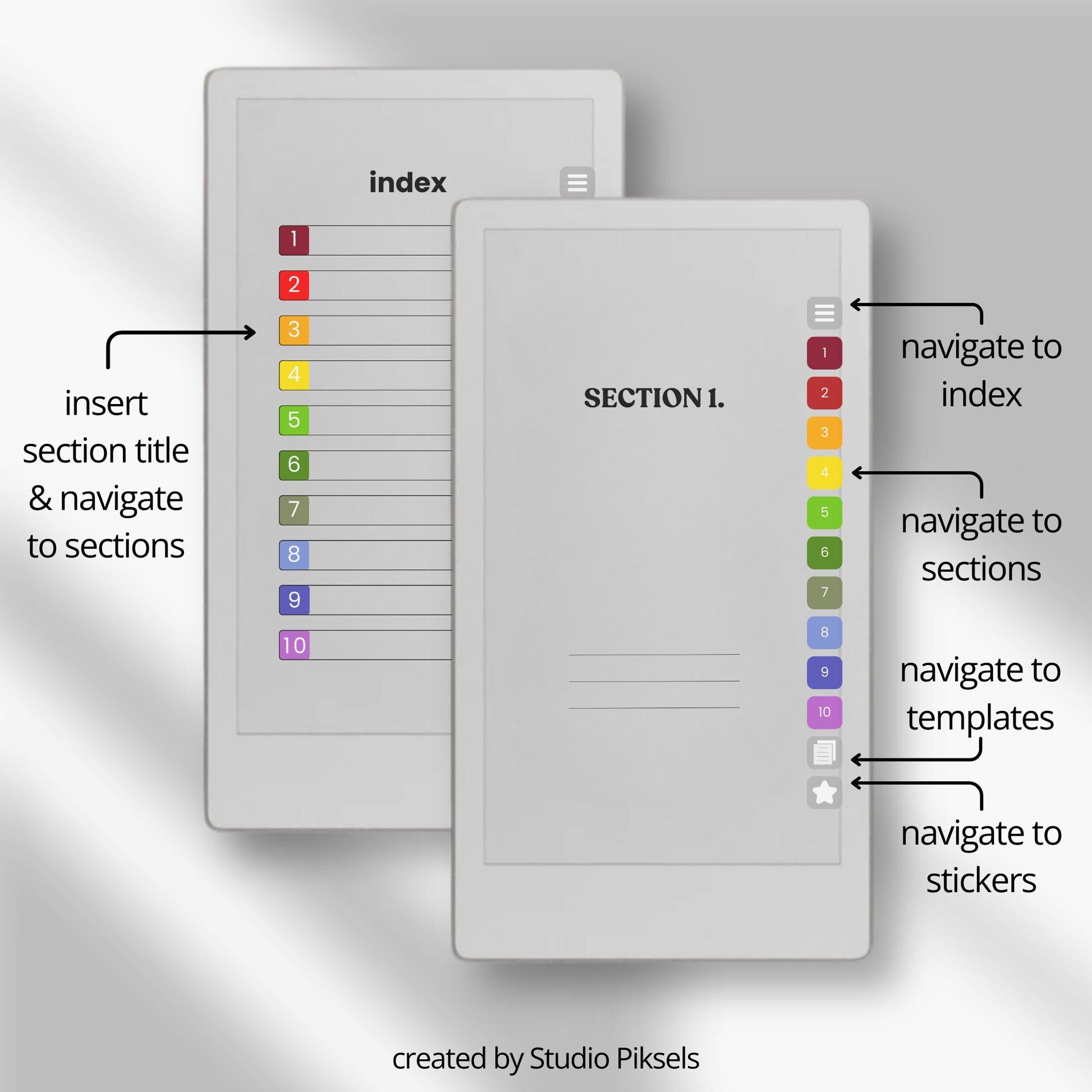 Infinite checklist notebook for reMarkable Paper Pro Move with hyperlinked checklist templates.
