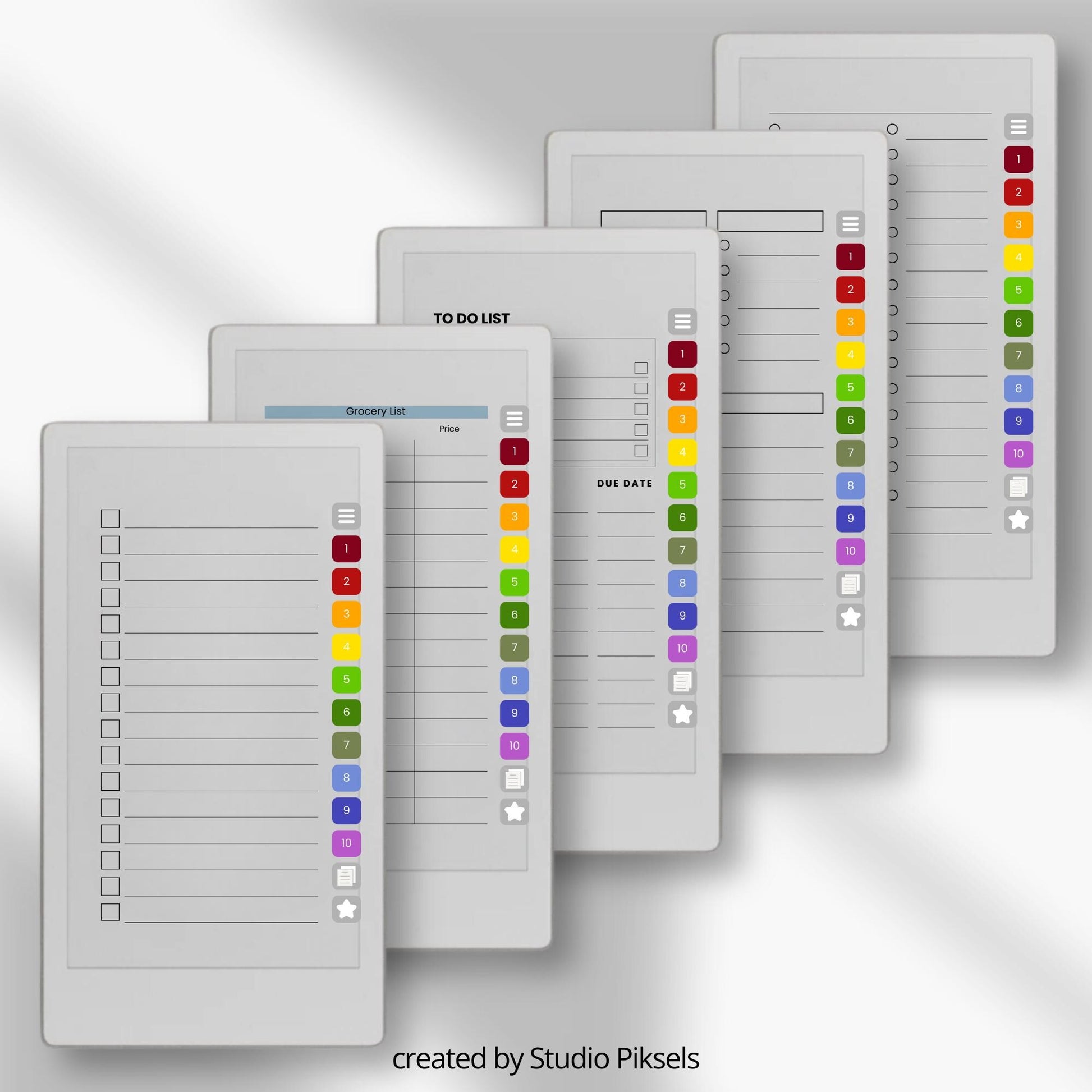 Infinite checklist notebook for reMarkable Paper Pro Move with hyperlinked checklist templates.