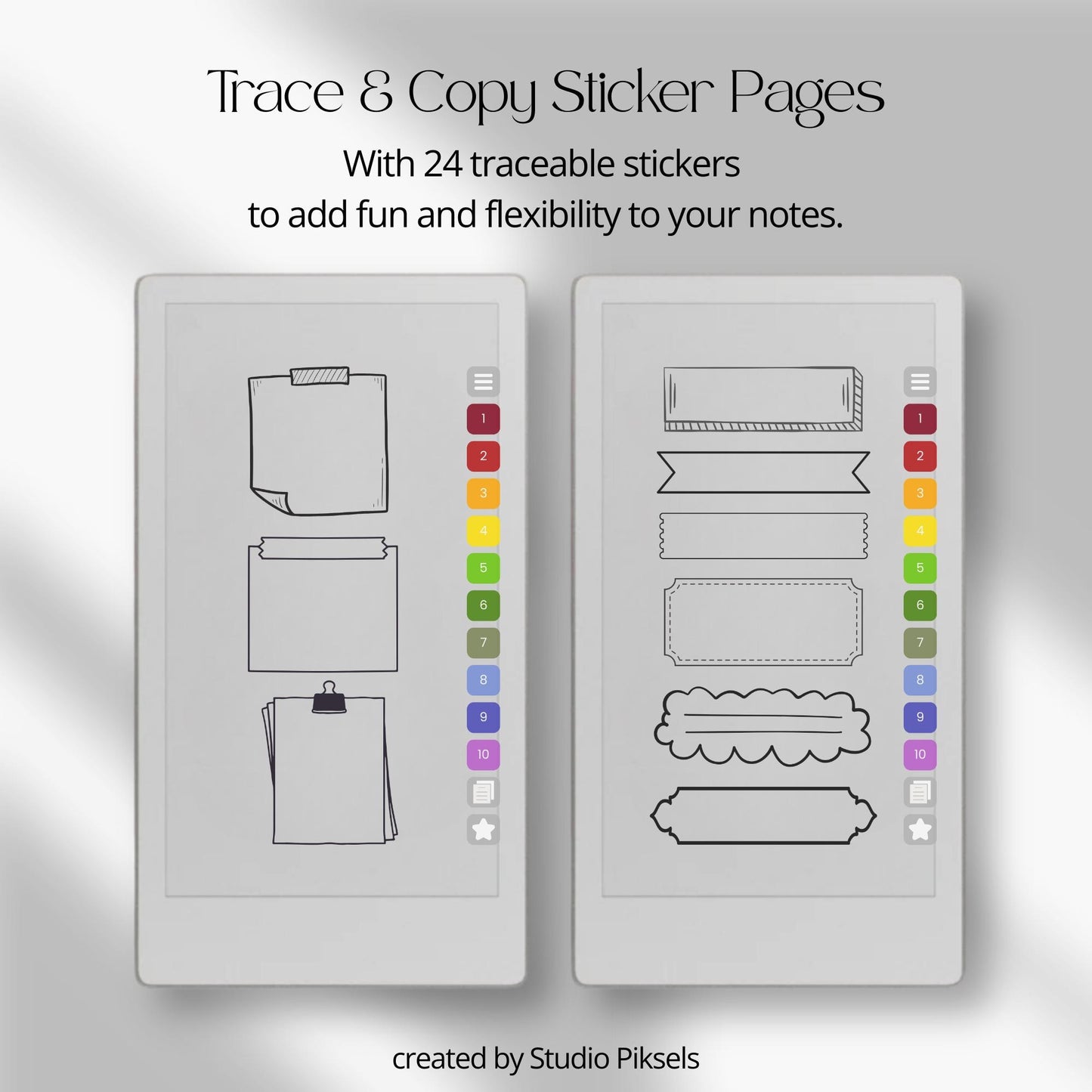 Mind map notebook for reMarkable Paper Pro Move with hyperlinked visual planning templates.