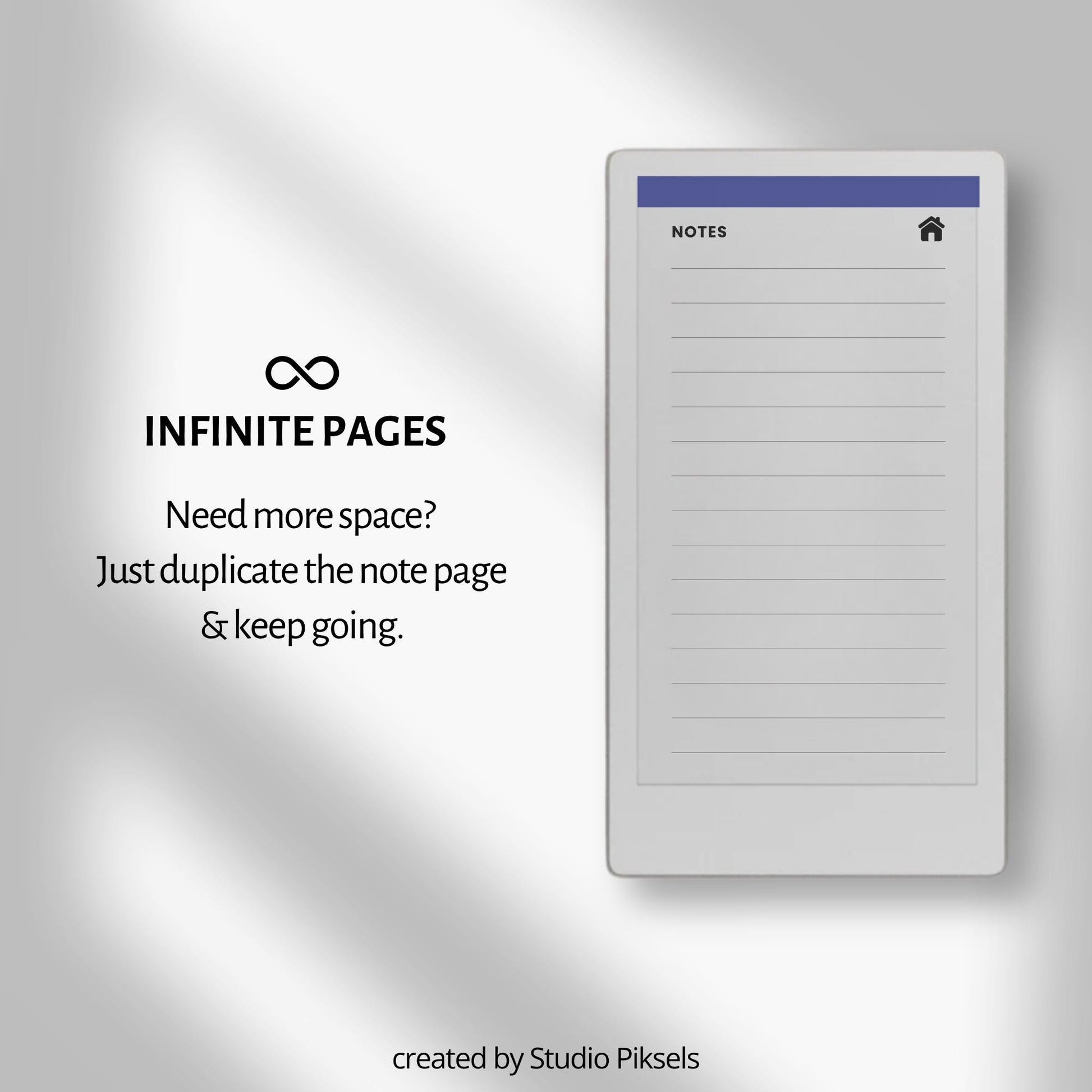 Interactive to-do list notebook for reMarkable Paper Pro Move with linked task notes pages.