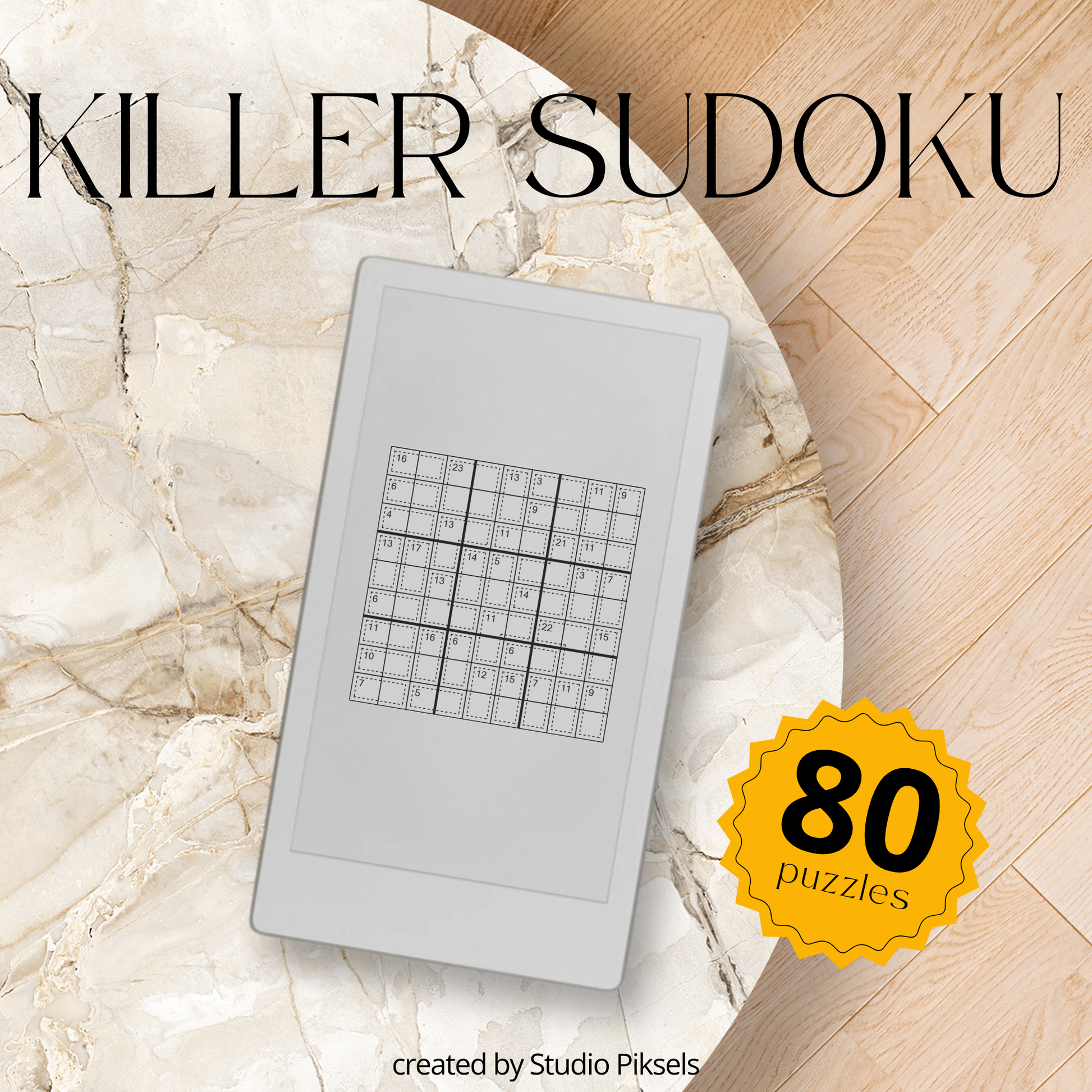 Killer Sudoku book for reMarkable