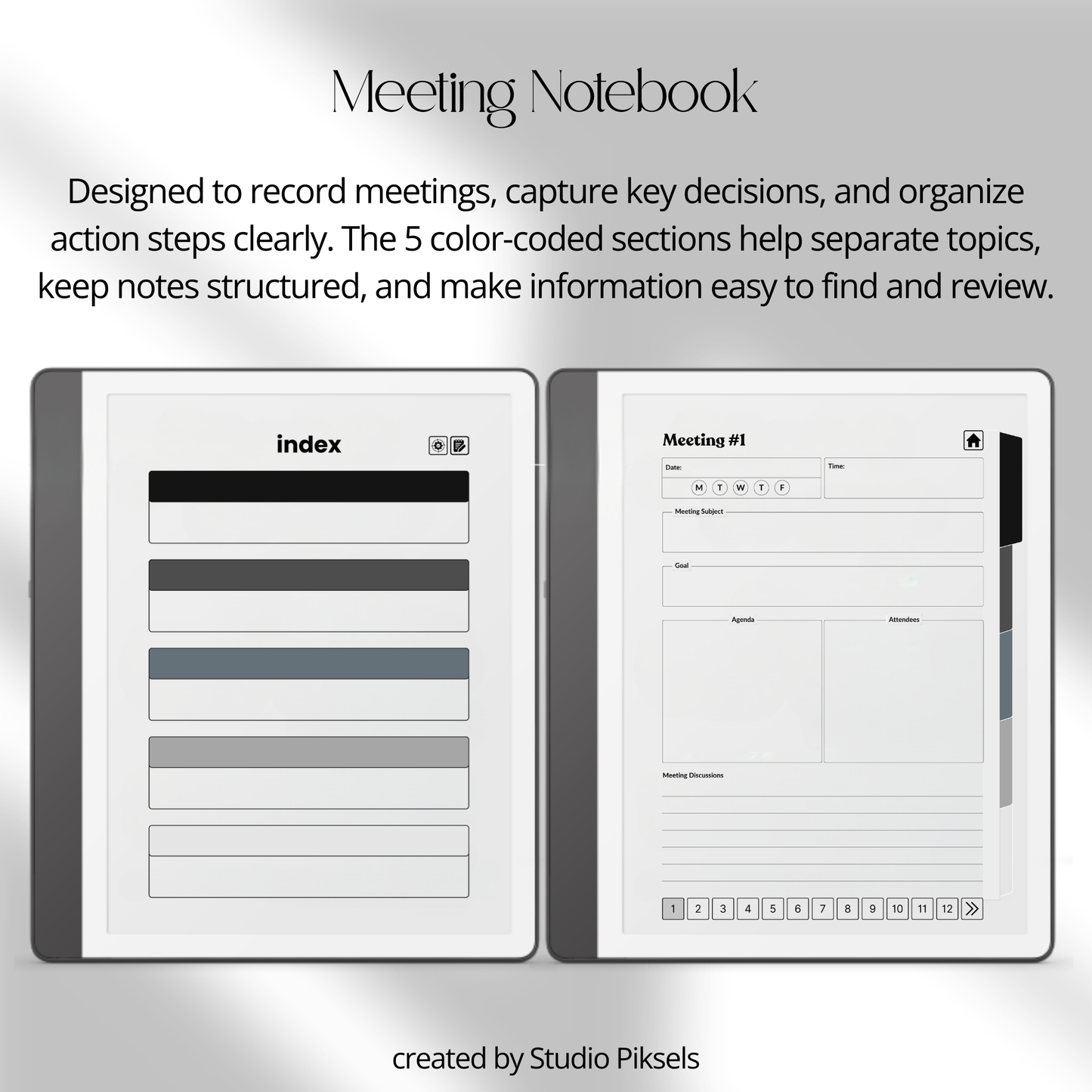 XL Meeting Notes Notebook for Kindle Scribe