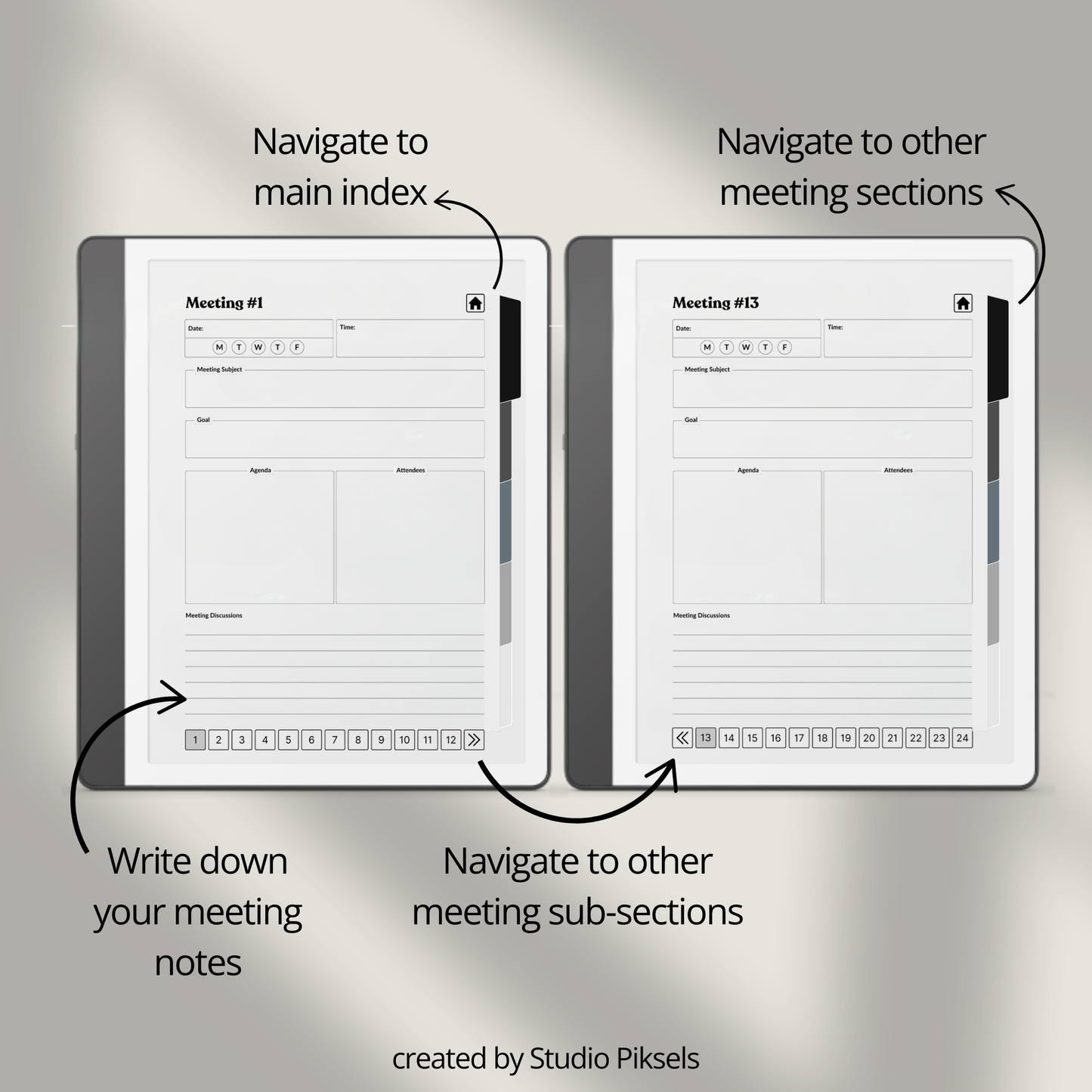 XL Meeting Notes Notebook for Kindle Scribe