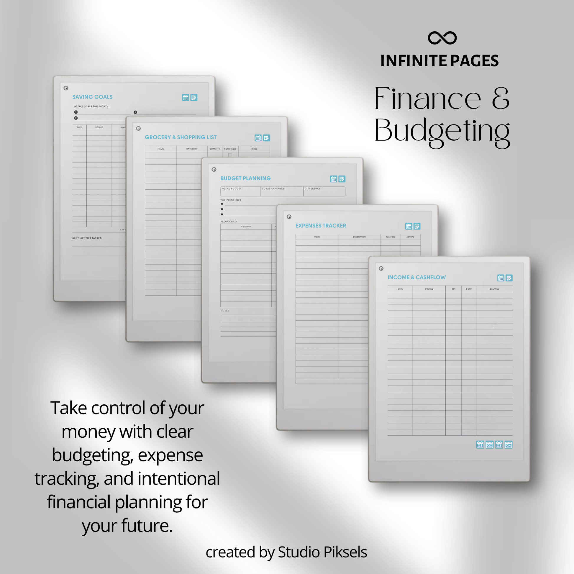 Life Planner 2026 PDF for reMarkable Paper Pro with hyperlinked calendar, templates, and customizable pages.