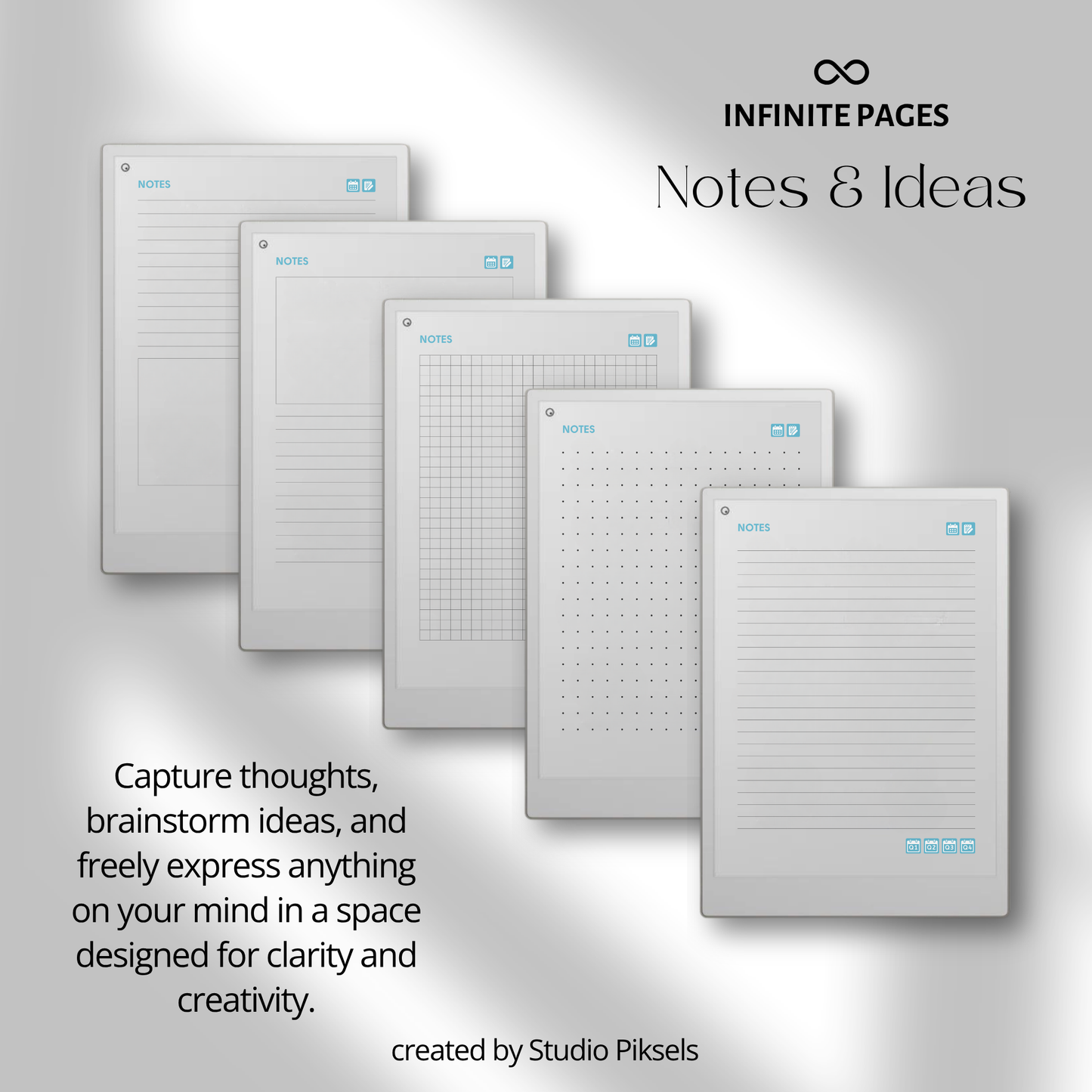 Life Planner 2026 PDF for reMarkable Paper Pro with hyperlinked calendar, templates, and customizable pages.