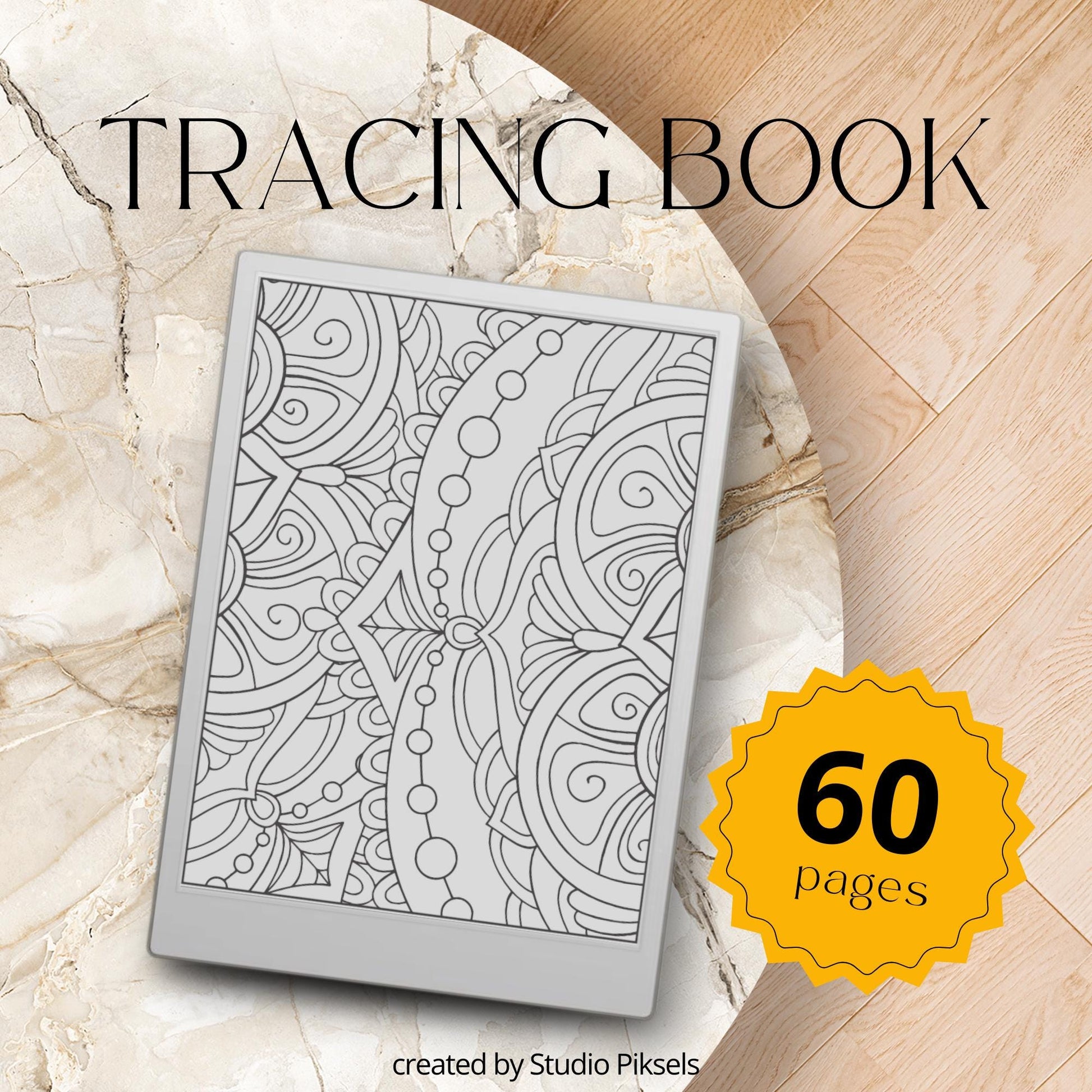Mandala Tracing Book for reMarkable Paper Pro, reMarkable 1 & 2  with 60 Relaxing Tracing Pages