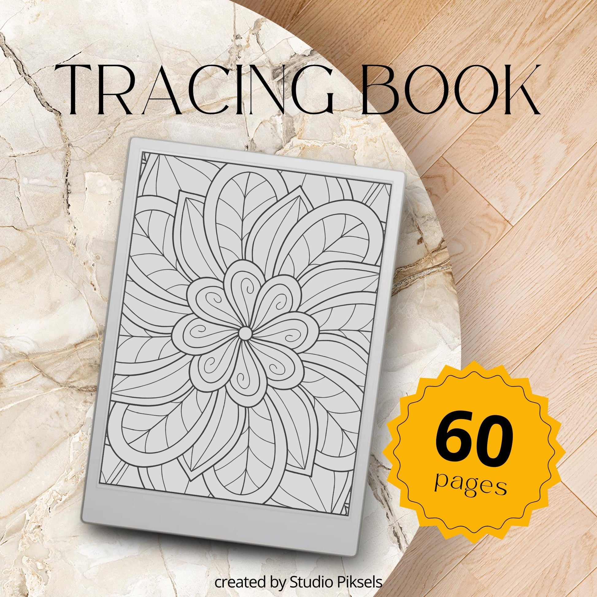 Mandala Tracing Book for reMarkable Paper Pro, reMarkable 1 & 2  with 60 Relaxing Tracing Pages