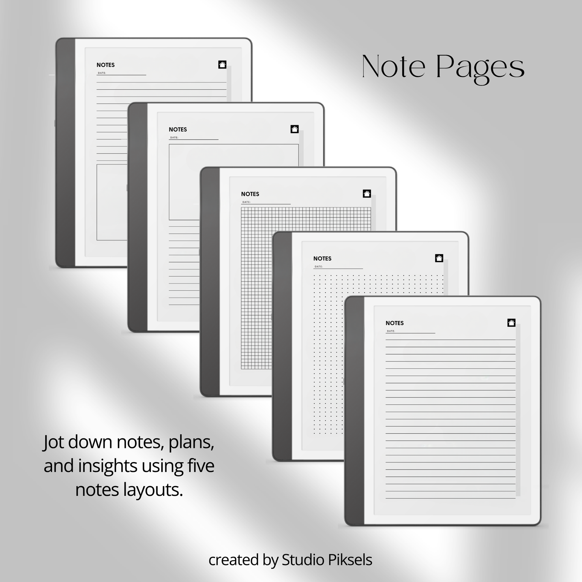 Hyperlinked Mental Health Journal for Kindle Scribe featuring emotional reflection, wellness tracking, guided journaling, and monochrome e-ink layouts.