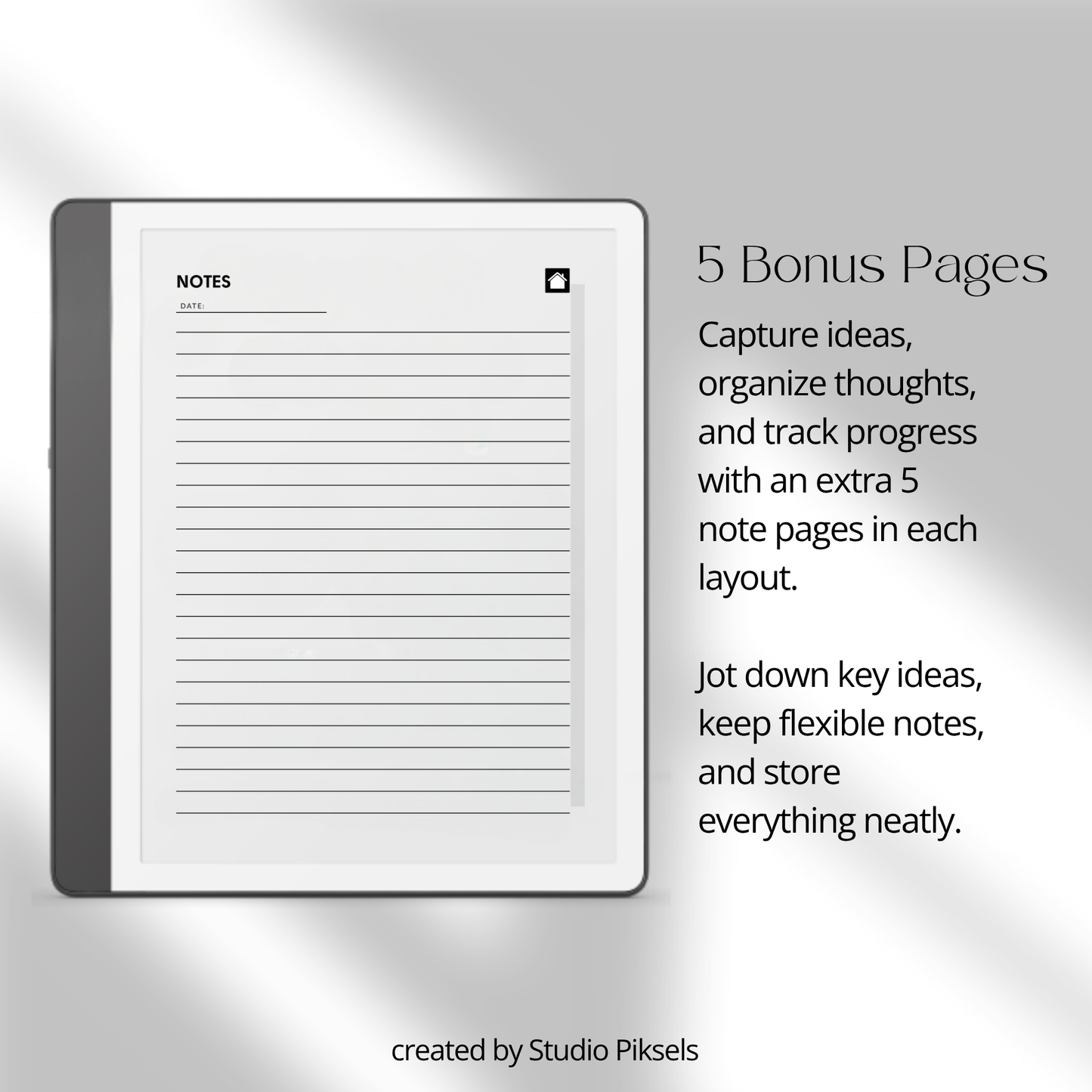 Hyperlinked Mental Health Journal for Kindle Scribe featuring emotional reflection, wellness tracking, guided journaling, and monochrome e-ink layouts.